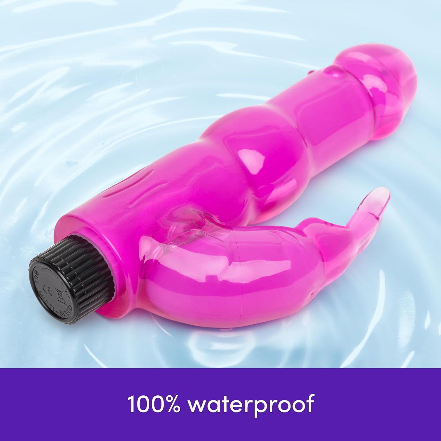 imageLovehoney Rabbit Vibrator 55 Inch Beginner Friendly G Spot Vibrator for Women Easy to Use Dual Stimulation Adult Sex Toy Waterproof PurplePink
