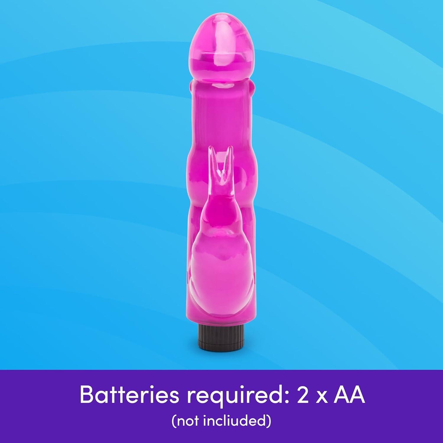 imageLovehoney Rabbit Vibrator 55 Inch Beginner Friendly G Spot Vibrator for Women Easy to Use Dual Stimulation Adult Sex Toy Waterproof PurplePink