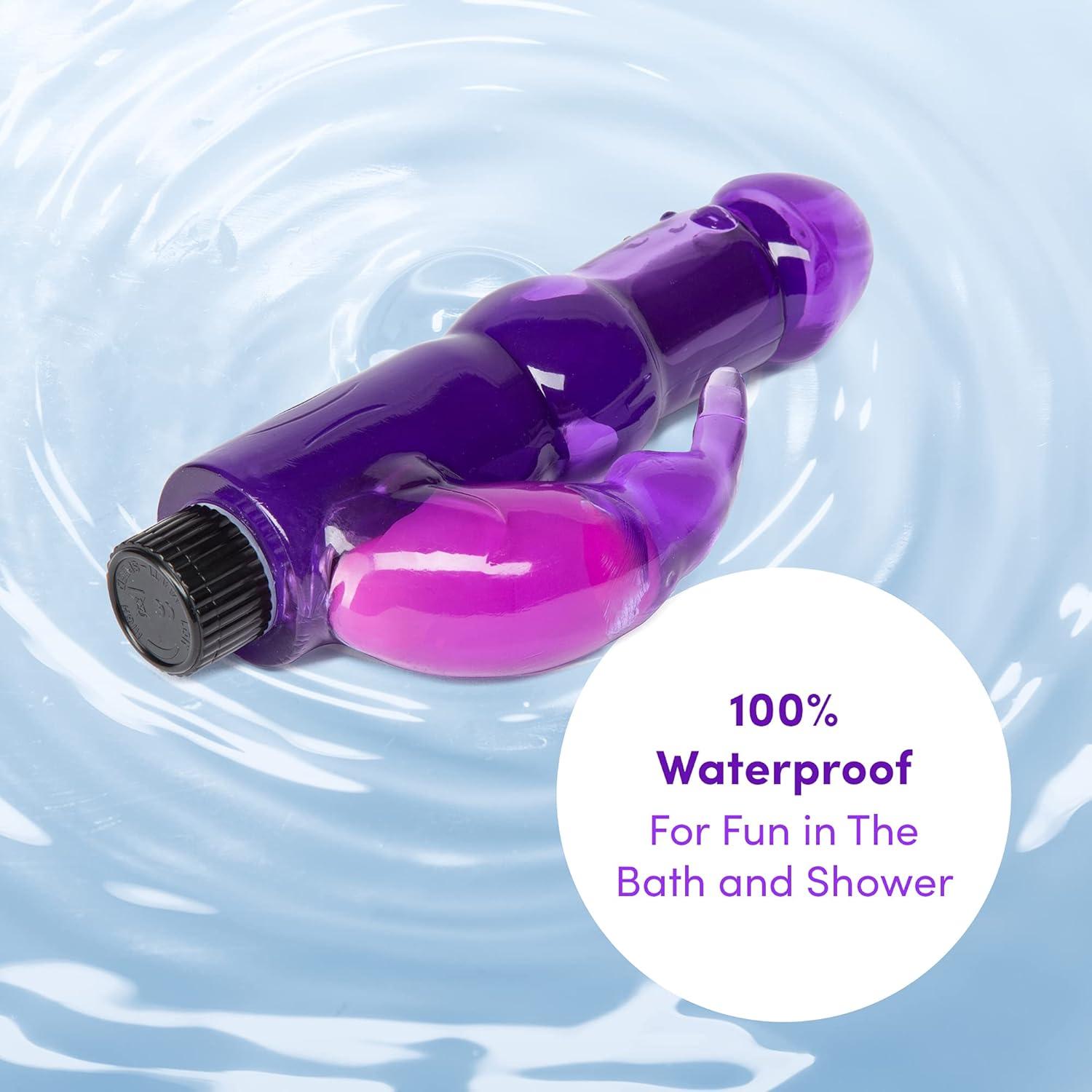 imageLovehoney Rabbit Vibrator 55 Inch Beginner Friendly G Spot Vibrator for Women Easy to Use Dual Stimulation Adult Sex Toy Waterproof PurplePurple