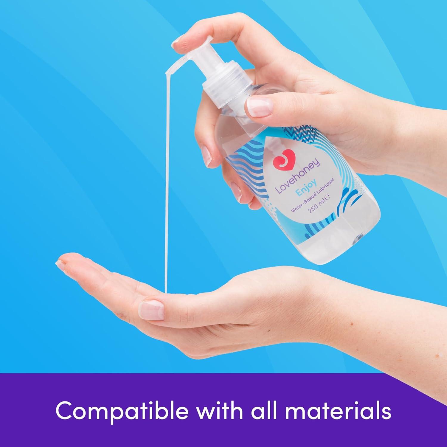 imageLovehoney RealFeel Realistic Penis Sleeve Extender amp Enjoy Water Based Lube 84fl oz Couples Sex Toy Kit Bundle