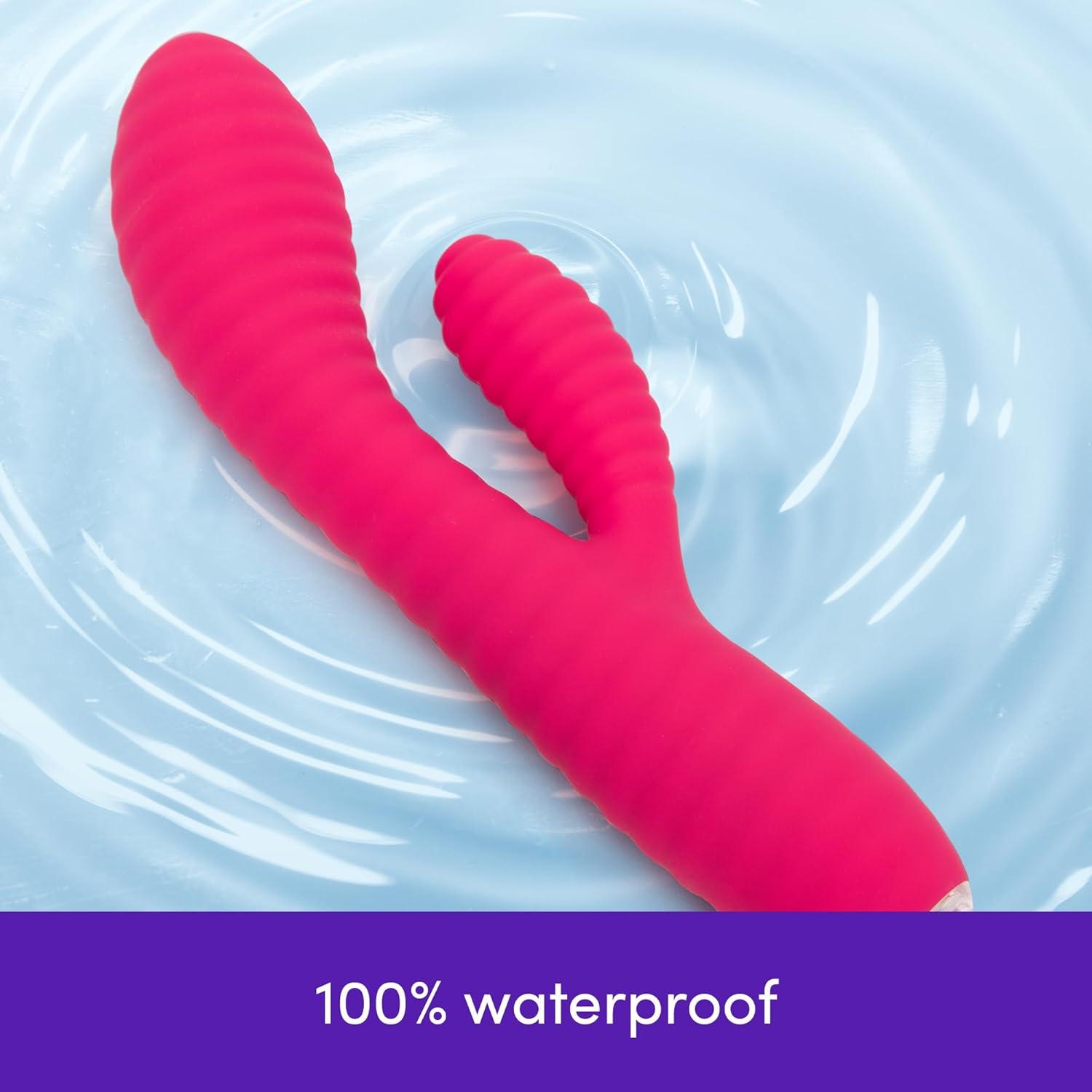 imageLovehoney Ripple Rabbit Vibrator for Women Silicone Ribbed Dildo G Spot Personal Massager 10 Powerful Vibration Modes Rechargeable Clitoral Stimulator Adult Sex Toys amp Games for Couples