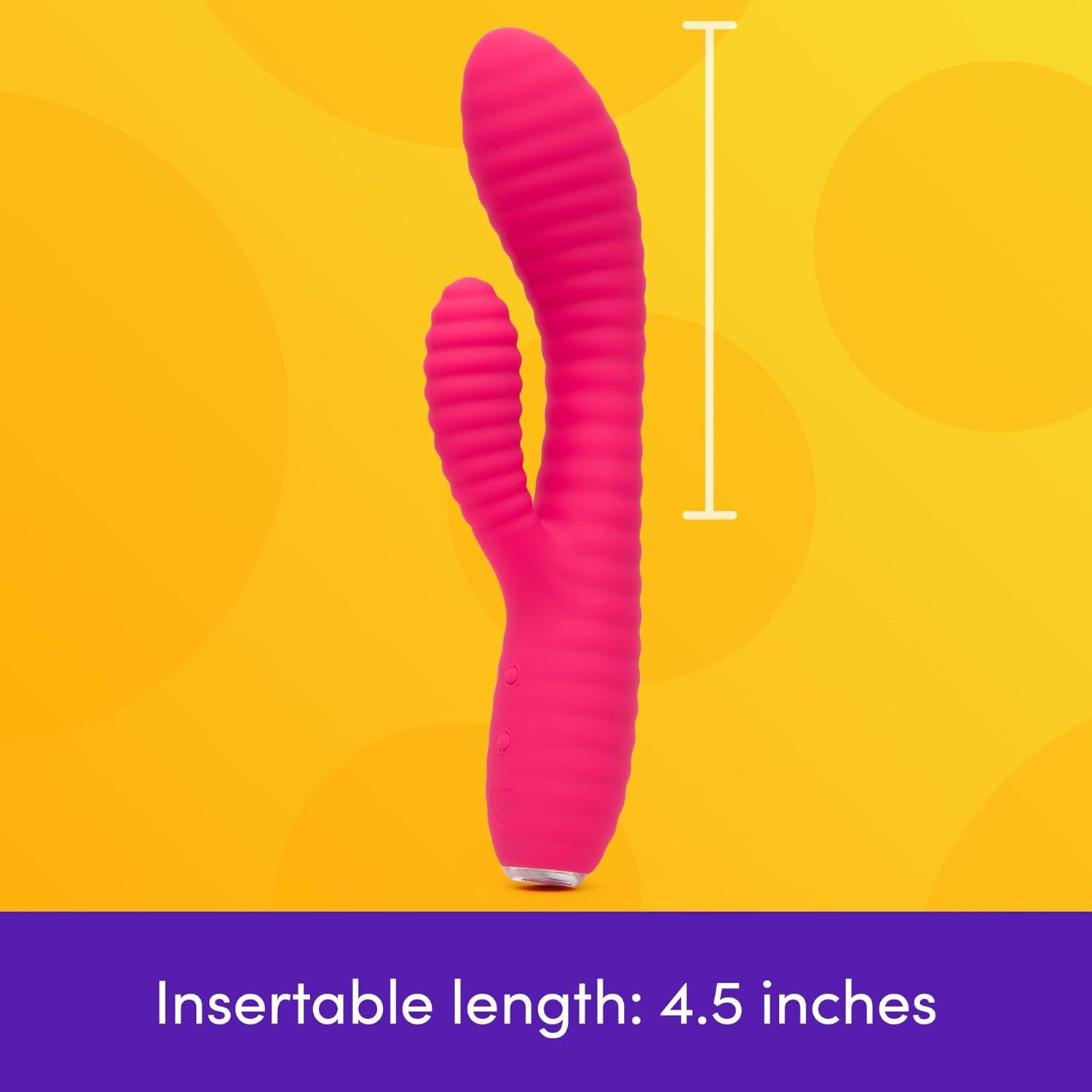 imageLovehoney Ripple Rabbit Vibrator for Women Silicone Ribbed Dildo G Spot Personal Massager 10 Powerful Vibration Modes Rechargeable Clitoral Stimulator Adult Sex Toys amp Games for Couples
