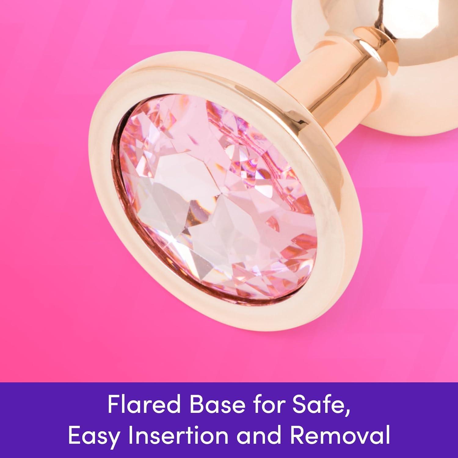 imageLovehoney Rose Gold Butt Plug 25 Pink Gem Anal Plug for Women amp Men Premium Metal Adult Toys Luxury Sex Toys Prostate Stimulator Couples Massager for Comfort amp Enhanced Pleasure