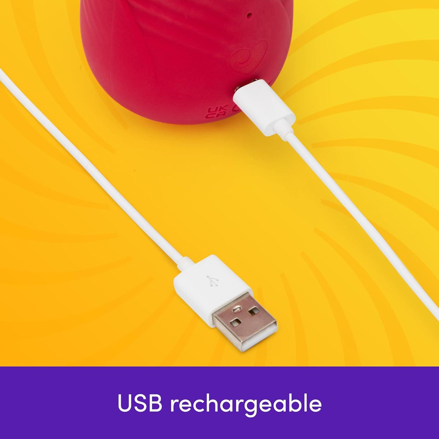 imageLovehoney Rose Vibrating Pussy Pump amp Clitoral Stimulator Powerful Rose Suction Toy with Flickering Tongue 3 Speeds 7 Modes Intense Clitoral Vulva amp Nipple Stimulation USB Rechargeable