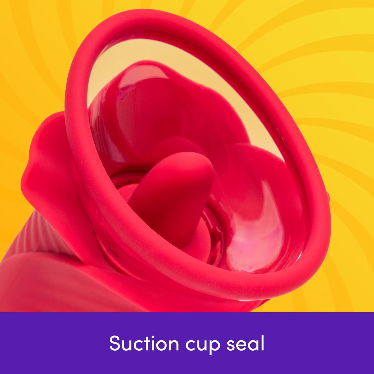 imageLovehoney Rose Vibrating Pussy Pump amp Clitoral Stimulator Powerful Rose Suction Toy with Flickering Tongue 3 Speeds 7 Modes Intense Clitoral Vulva amp Nipple Stimulation USB Rechargeable