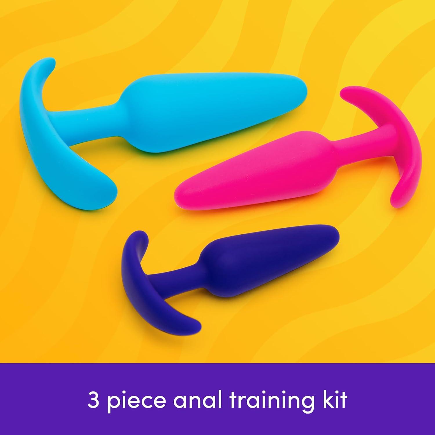 imageLovehoney Silicone Butt Plug Kit 3 Piece Anal Training Kit Progressive Size Small to Large Flared Base Anal Plugs 2944 inch Adult Sex Toys for Men Women amp Couples