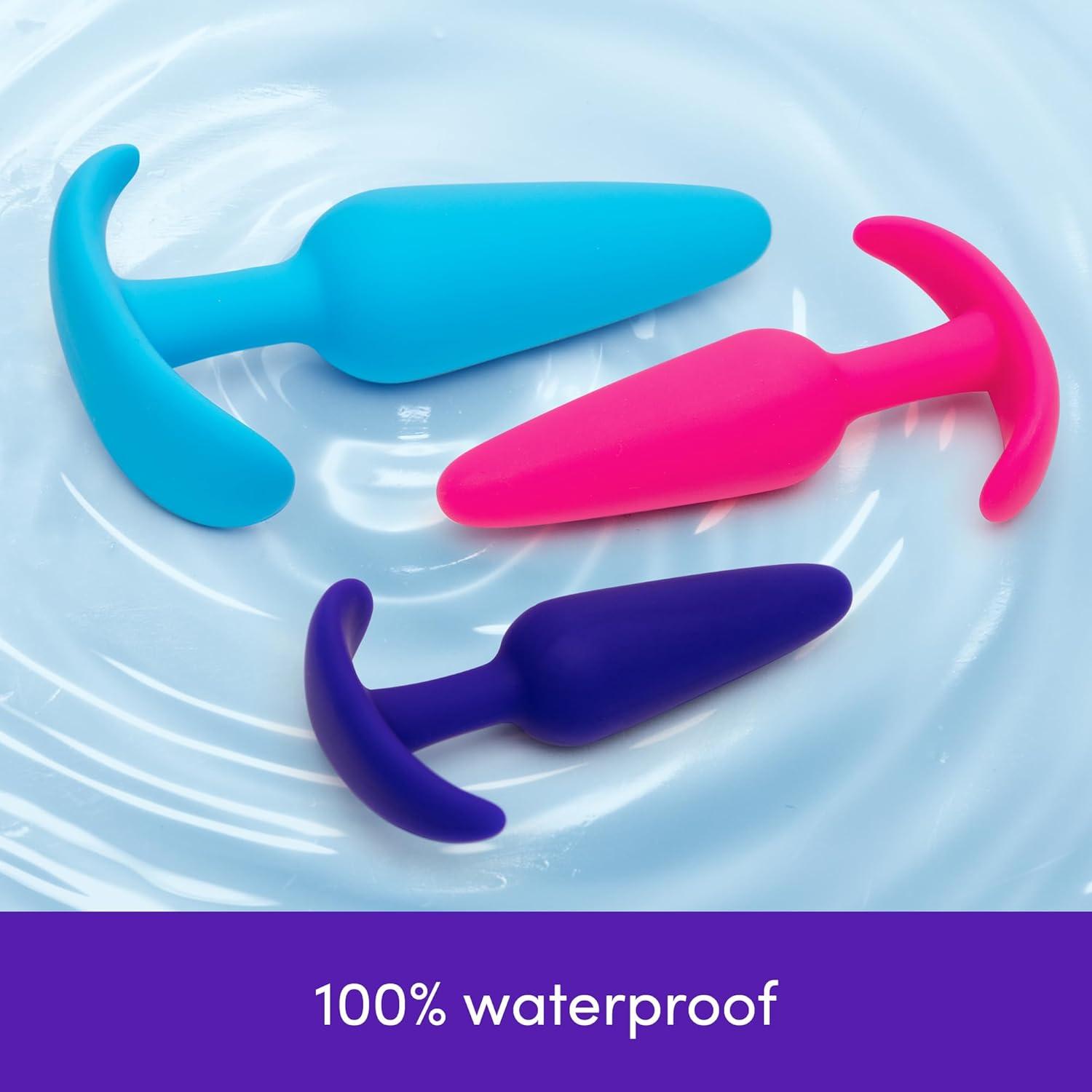 imageLovehoney Silicone Butt Plug Kit 3 Piece Anal Training Kit Progressive Size Small to Large Flared Base Anal Plugs 2944 inch Adult Sex Toys for Men Women amp Couples