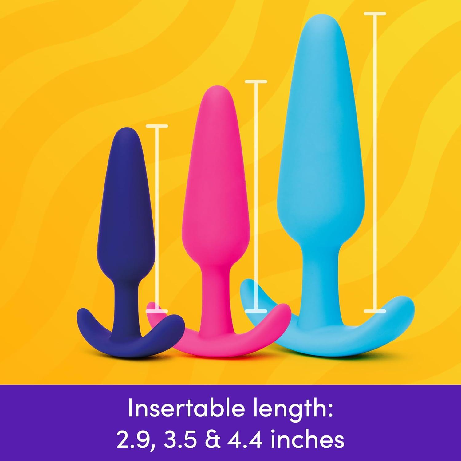 imageLovehoney Silicone Butt Plug Kit 3 Piece Anal Training Kit Progressive Size Small to Large Flared Base Anal Plugs 2944 inch Adult Sex Toys for Men Women amp Couples