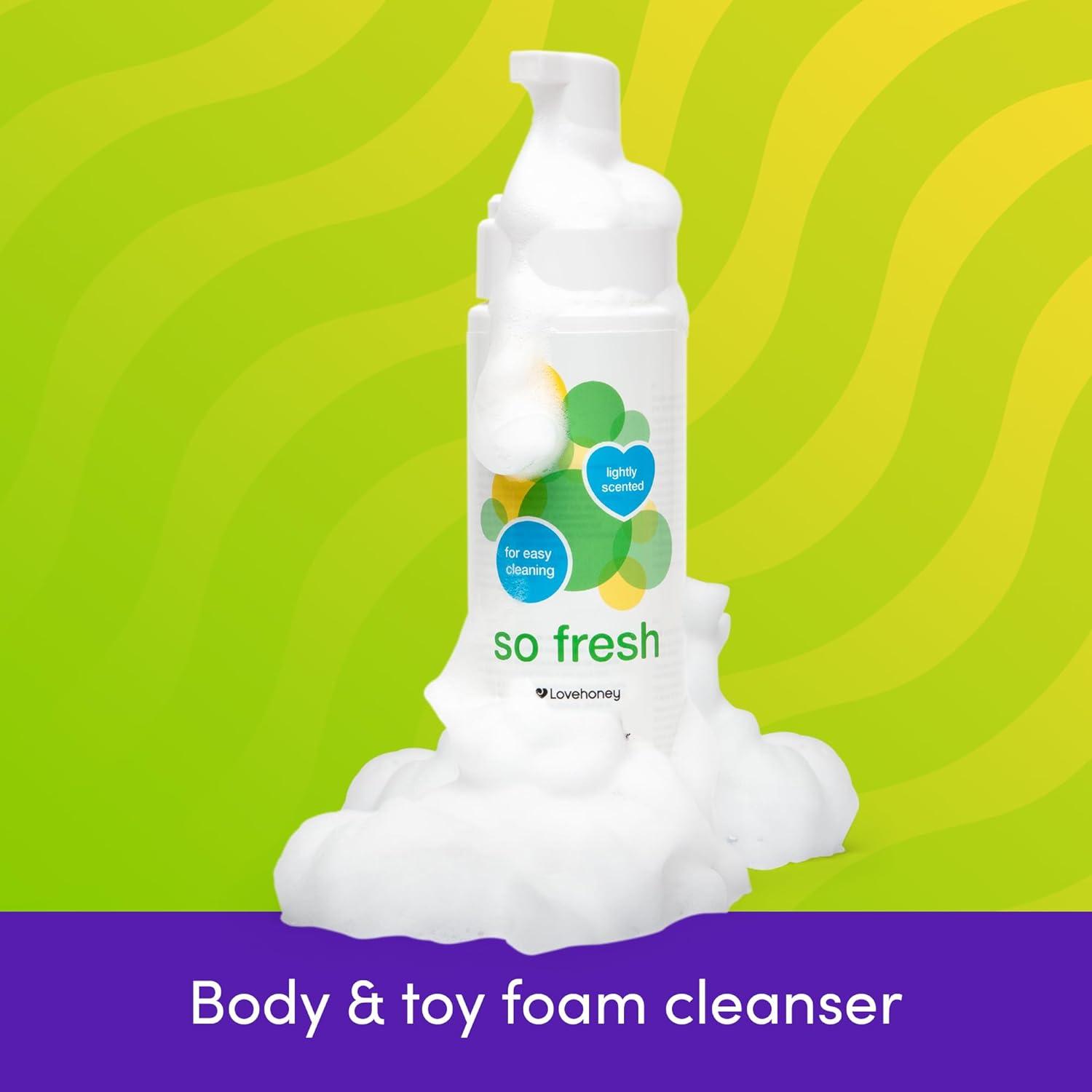 imageLovehoney So Fresh Foaming Toy Cleaner Spray Lightly Scented Water Based Formula 67 fl oz