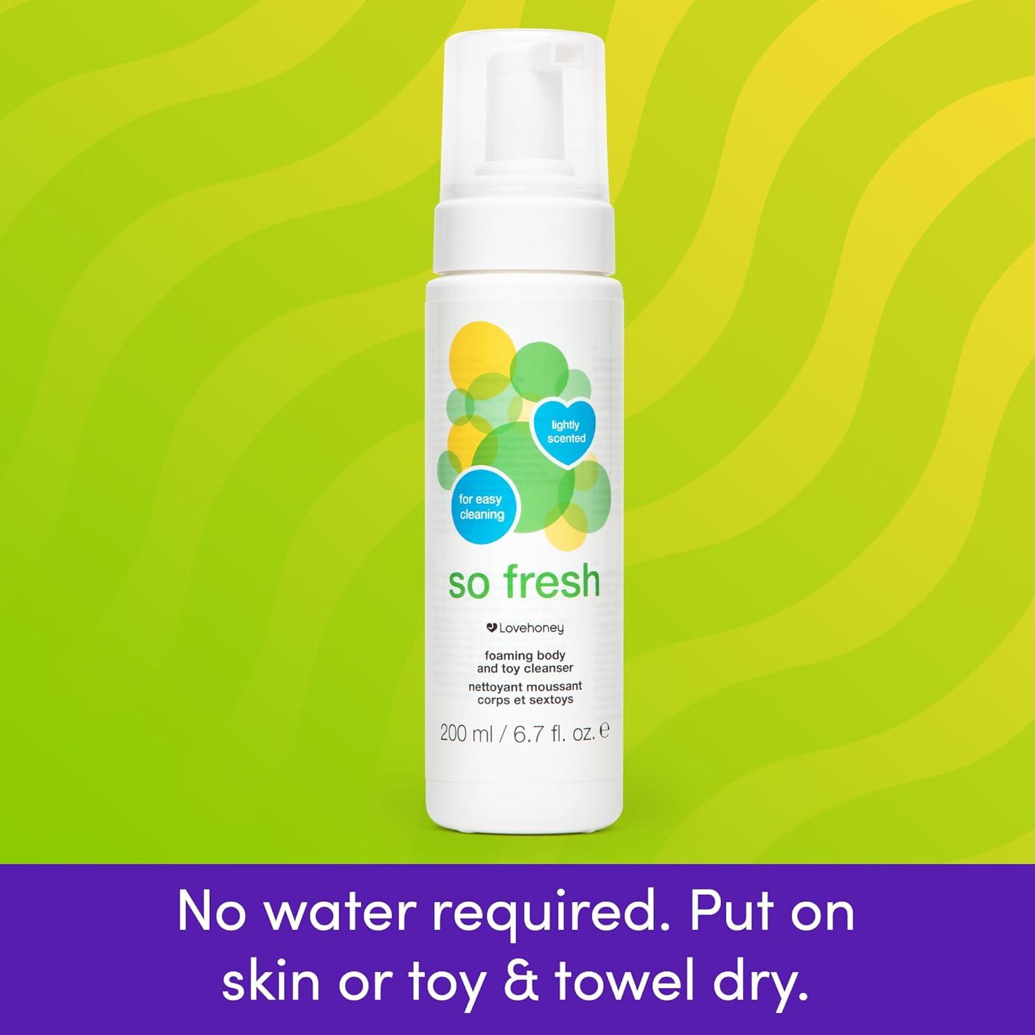 imageLovehoney So Fresh Foaming Toy Cleaner Spray Lightly Scented Water Based Formula 67 fl oz