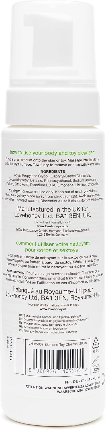 imageLovehoney So Fresh Foaming Toy Cleaner Spray Lightly Scented Water Based Formula 67 fl oz