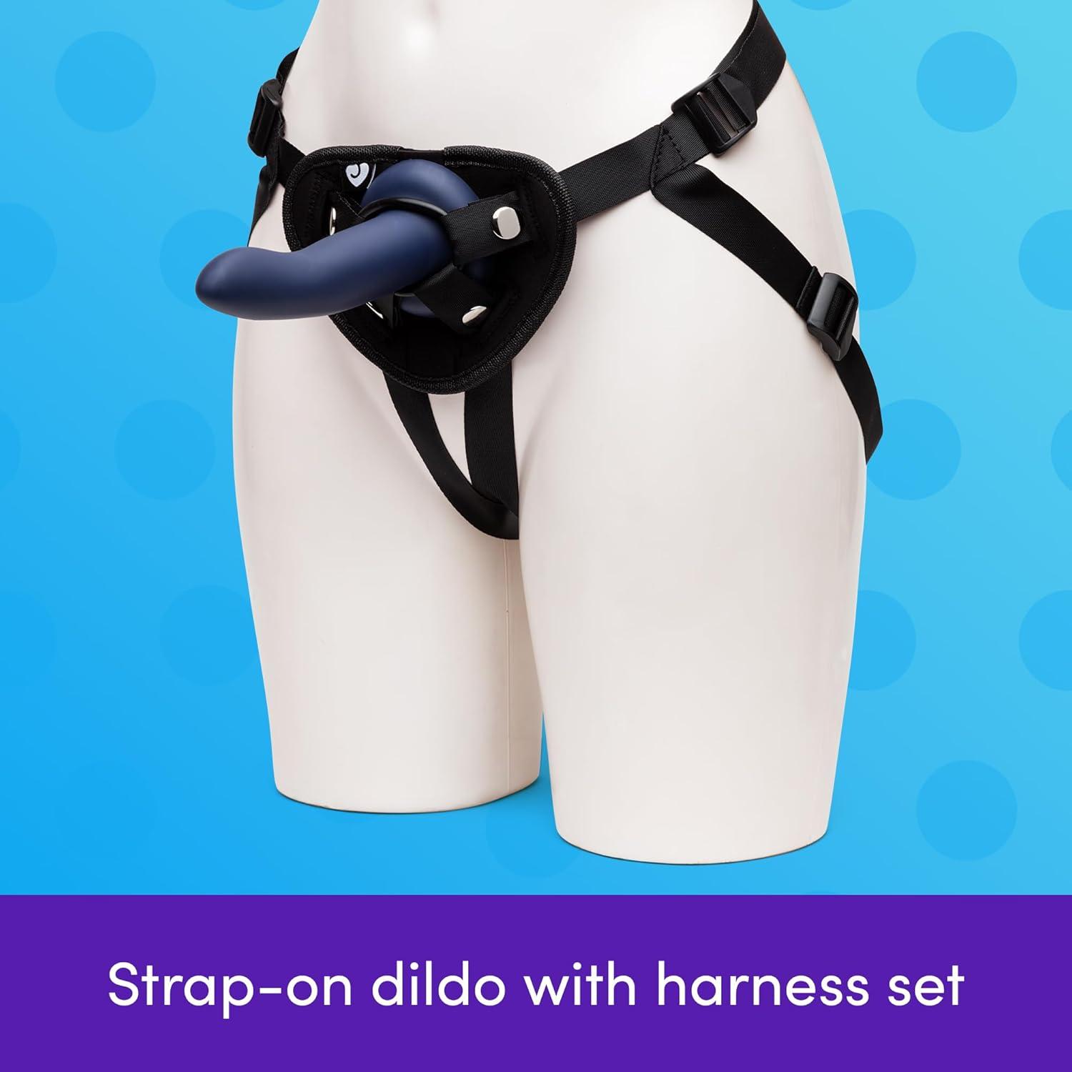 imageLovehoney Strap On Dildo amp Harness Kit 6 Inch Liquid Silicone Dildo for Pegging amp G Spot Stimulation Adjustable Harness with 3 ORings Prostate Massager Adult Sex Toy for Couples Men amp Lesbians