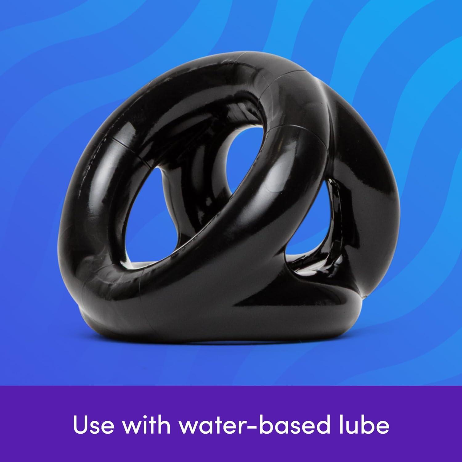 imageLovehoney Stretchy Triple Cock Ring amp Ball Sling Male Sex Toy Flexible Penis Ring Enhancer for Shaft and Balls Adult Couples Sex Toy Erection Enlarger Support for Harder amp LongLasting Sensations