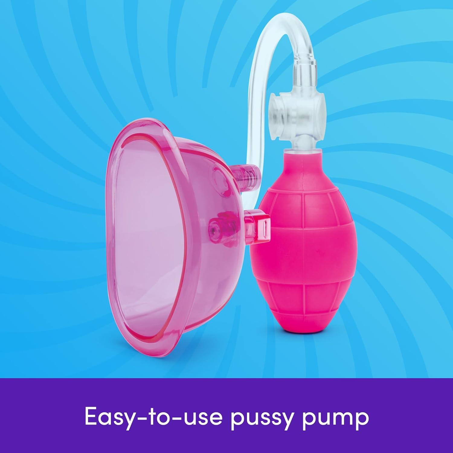 imageLovehoney Supreme Sensation Pussy Pump Vaginal Suction Device for Enhanced Sensitivity Swelling amp Arousal Clear Cup with QuickRelease Valves amp Detachable Hose Intimate Pleasure Play PinkPink