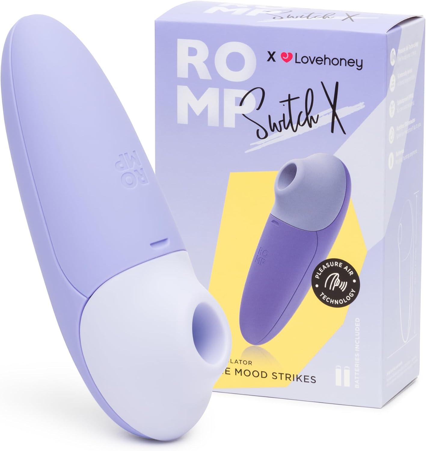 imageLovehoney Switch X Clit Sucker Adult Sex Toys Personal Massage Tool with 6 Suction Levels Clitoris Stimulator for Woman Sucking Clitoral Vibrator Clitoris Stimulator Toy for Couples Purple