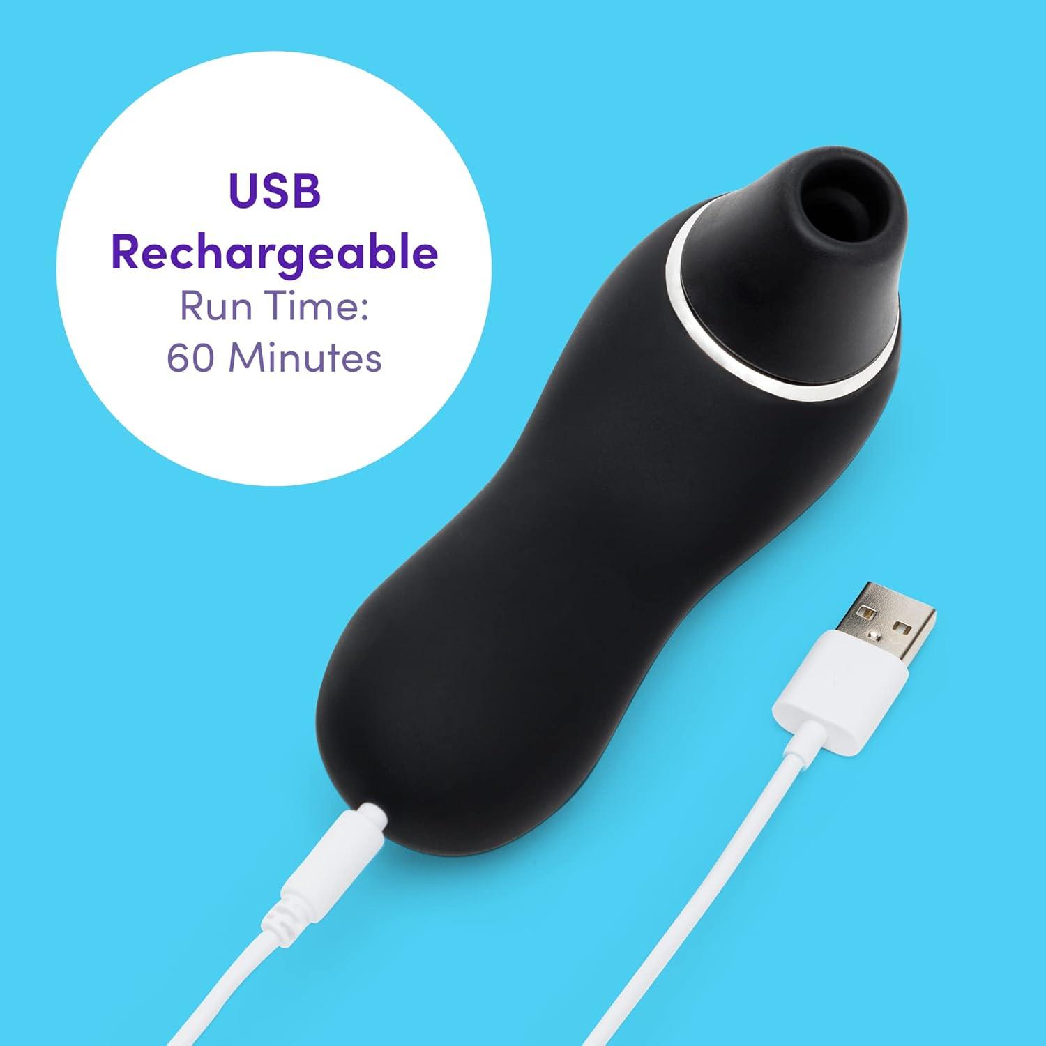 imageLovehoney Thrill Clitoral Sucking Toy Clit Stimulator with 6 Suction Speeds Waterproof Sucker Vibrator Silicone Vibrating Adult Sex Toys for Women and Couples BlackBlack