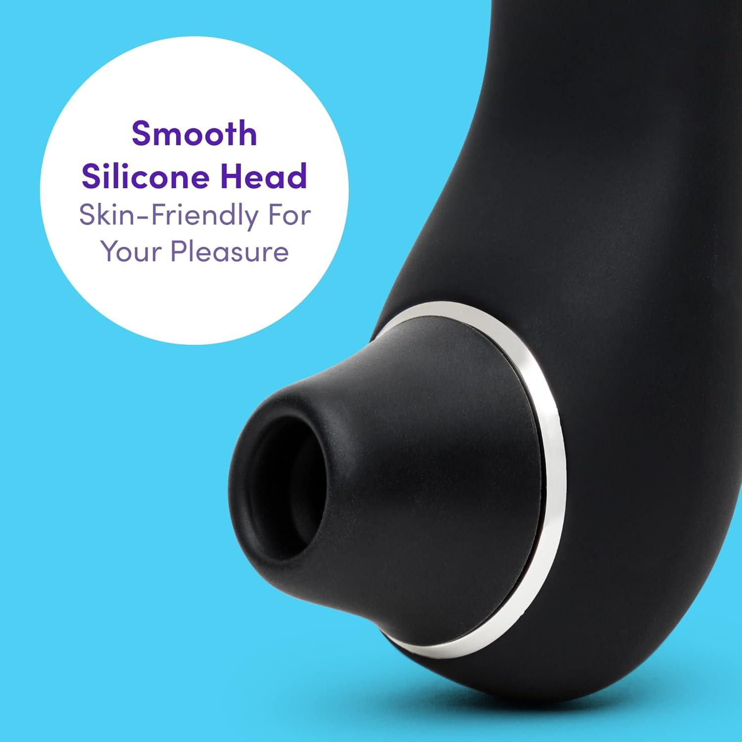 imageLovehoney Thrill Clitoral Sucking Toy Clit Stimulator with 6 Suction Speeds Waterproof Sucker Vibrator Silicone Vibrating Adult Sex Toys for Women and Couples BlackBlack