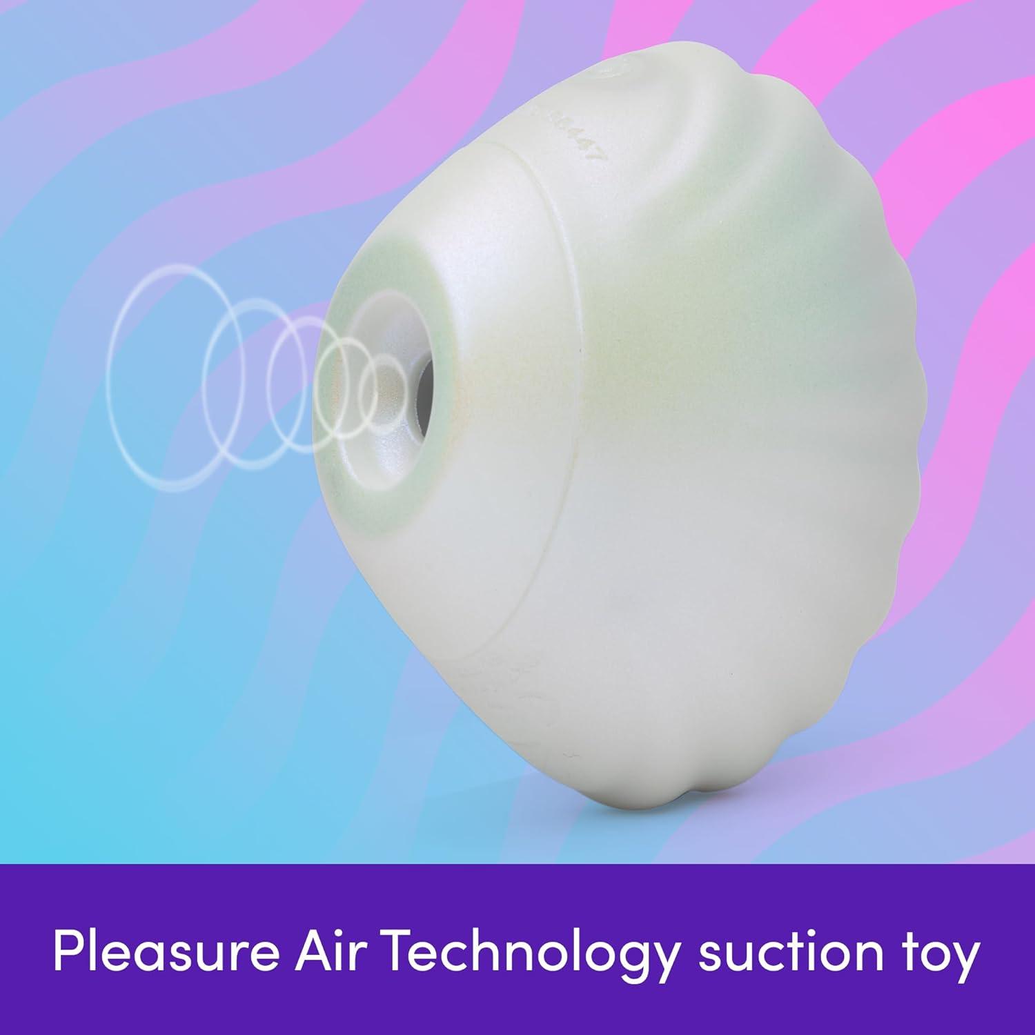 imageLovehoney Venus Shell Clit Sucker Pleasure Air Technology Clitoral Suction Vibrator for Women with 7 Intensity Levels Silicone Clit Stimulator Rechargeable amp Waterproof Adult Sex Toy White