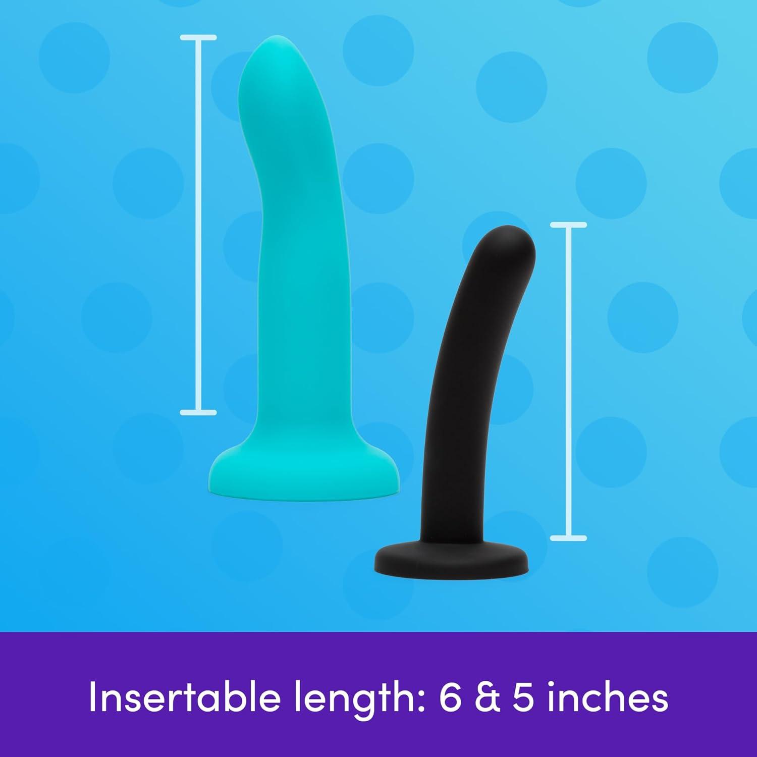 imageLovehoney Vibrating Strap On Dildo amp Harness Kit 2 Silicone Dildos for Pegging amp G Spot Stimulation Includes Bullet Vibrator Adjustable Harness with 3 ORings Adult Sex Toy for Couples