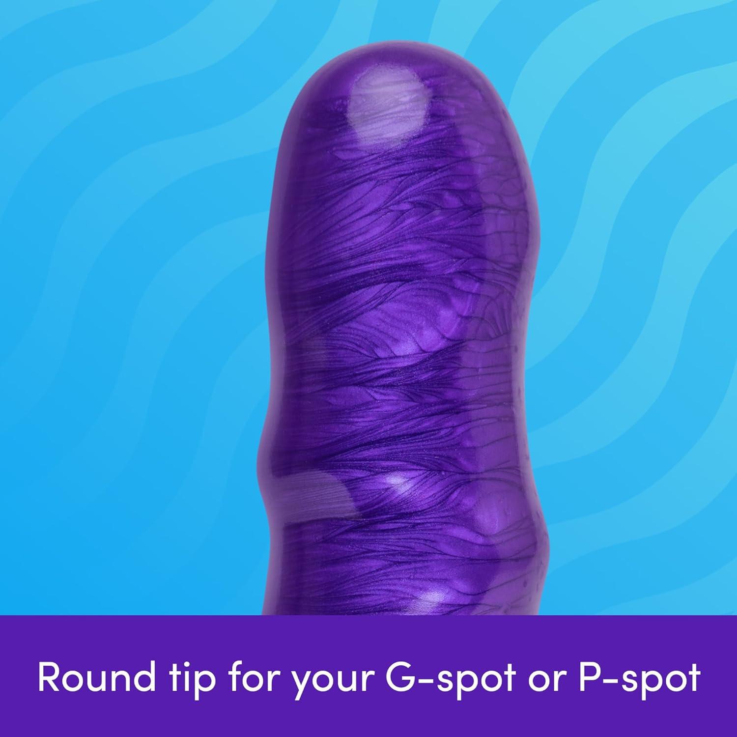 imageLovehoney Wavy Dildo Textured 7 Inch Suction Cup Dildo for Women Silicone G Spot amp Anal Prostate Massager Tool Realistic Dildo Adult Sex Toys for Men Women amp Couples Purple