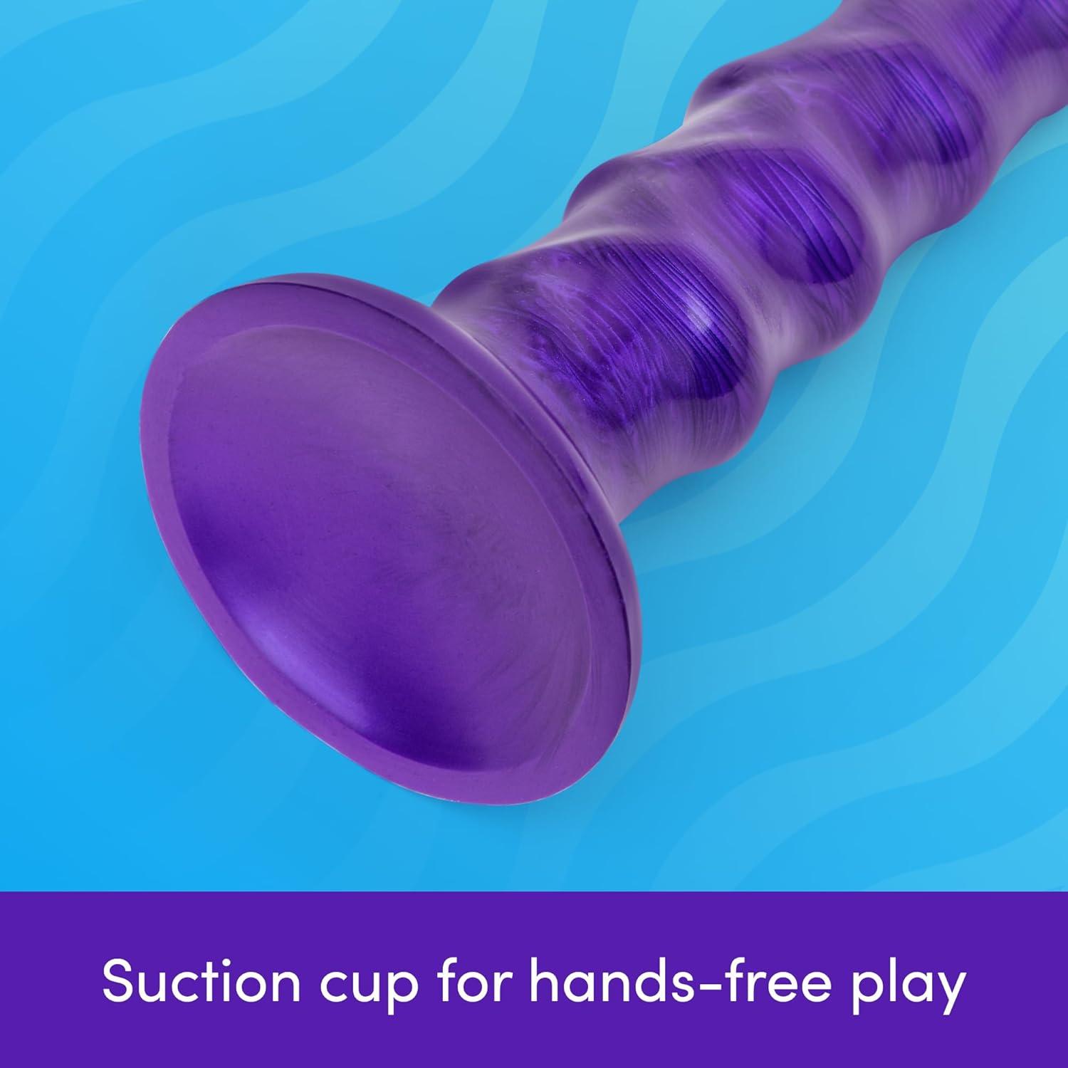 imageLovehoney Wavy Dildo Textured 7 Inch Suction Cup Dildo for Women Silicone G Spot amp Anal Prostate Massager Tool Realistic Dildo Adult Sex Toys for Men Women amp Couples Purple