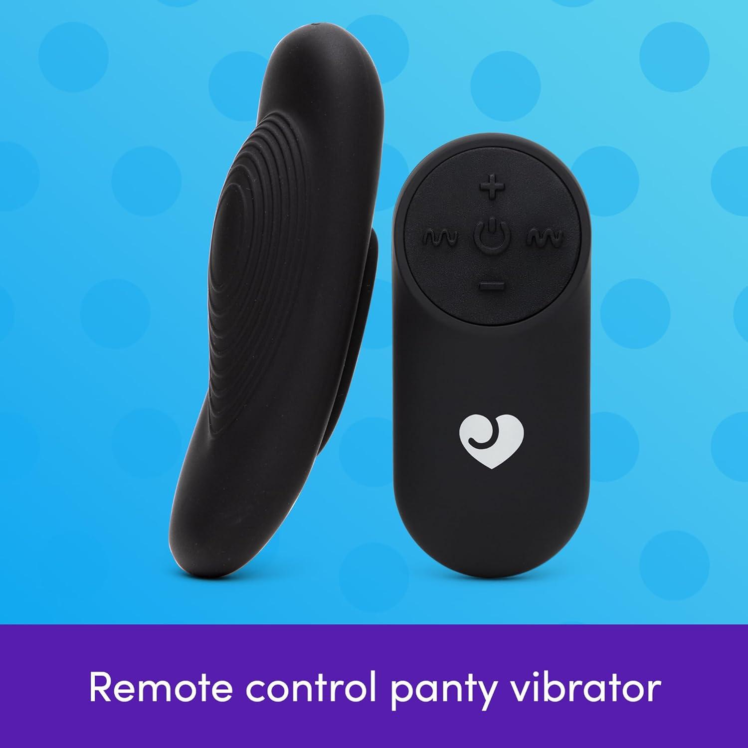 imageLovehoney Wearable Panty Vibrator for Women Remote Control Couples Sex Toys Discreet Clitoral Stimulator Underwear Vibrator with 11 Vibration Modes Silicone Personal Massager Adult Toy Black