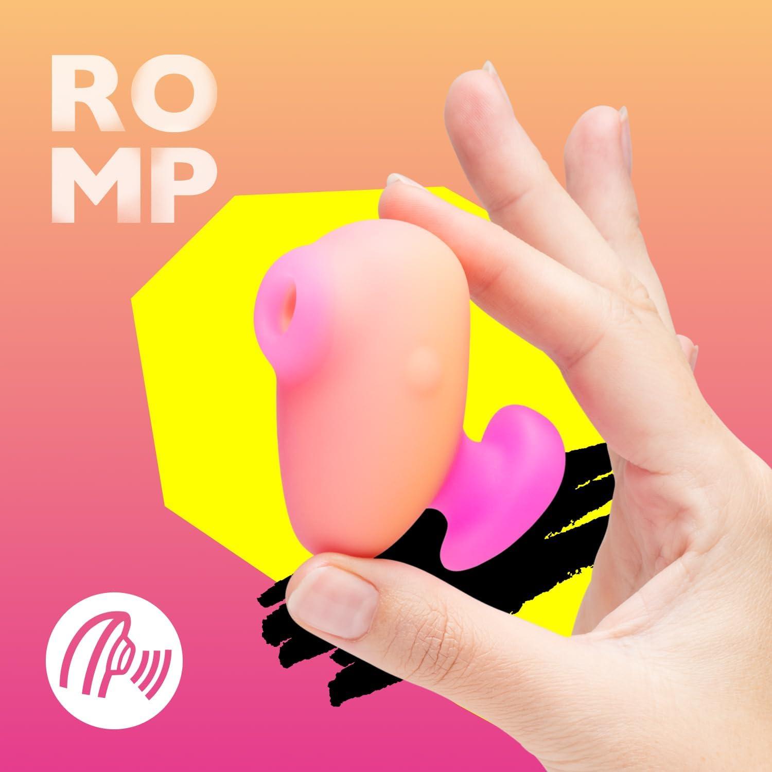 imageROMP Kiss Clitoral Suction Sex Toy Travel Size Clit Sucker Pleasure Air Technology Small Vibrator 3 Intensity Levels Waterproof Female Adult Sexual Stimulator Clitoris Stimulation Massager