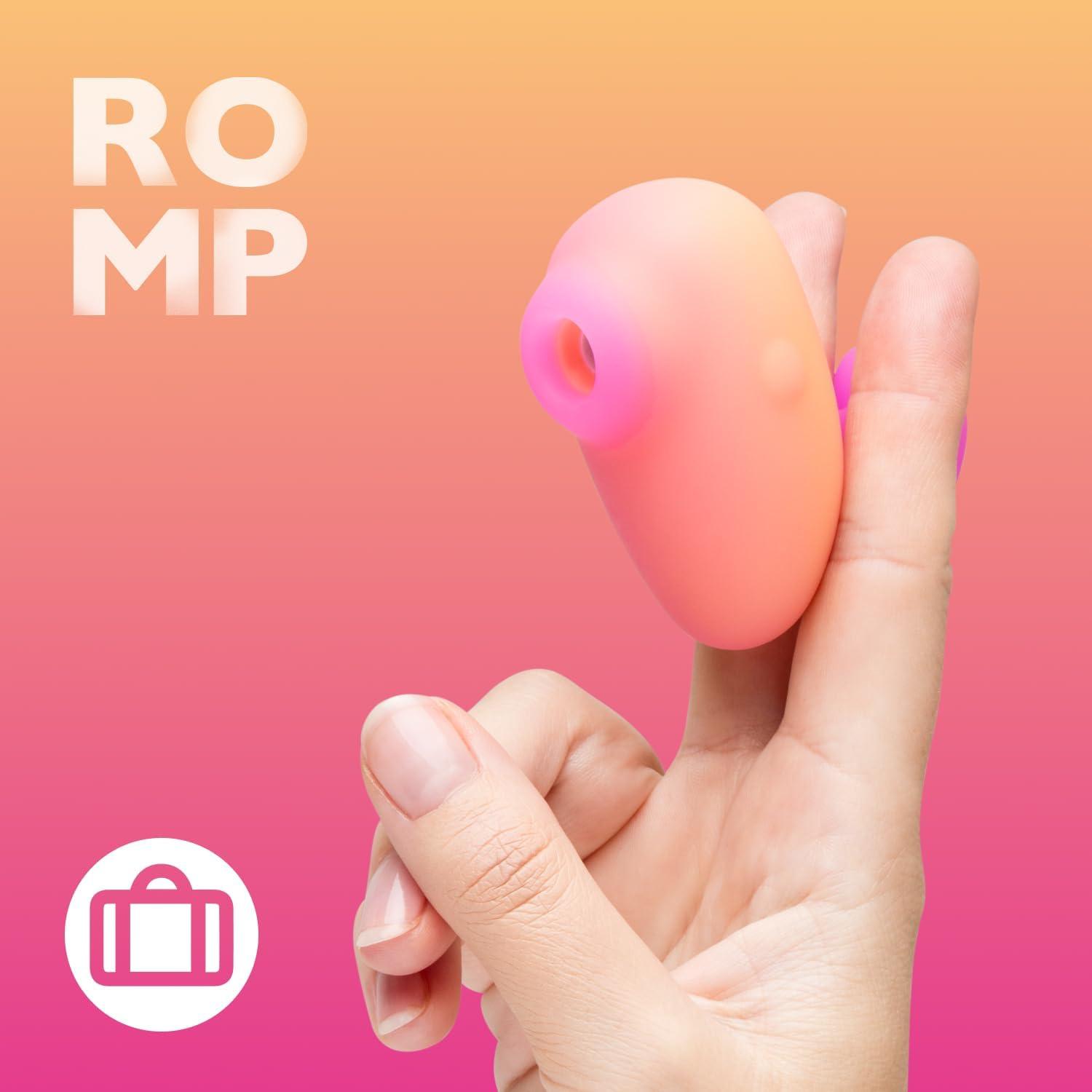 imageROMP Kiss Clitoral Suction Sex Toy Travel Size Clit Sucker Pleasure Air Technology Small Vibrator 3 Intensity Levels Waterproof Female Adult Sexual Stimulator Clitoris Stimulation Massager