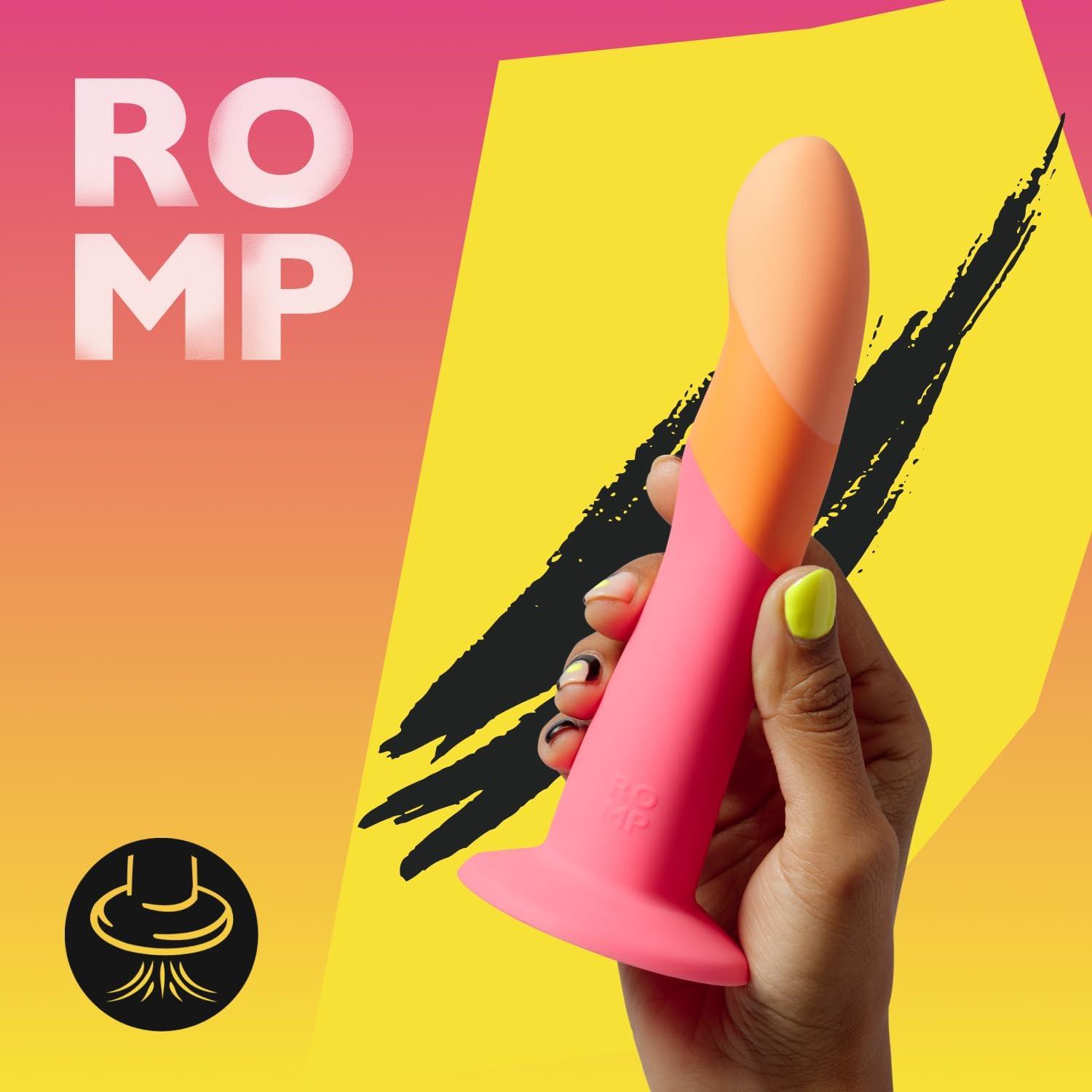imageROMP Piccolo Strap On Dildo Pegging Kit 5 Inch Suction Cup Dildo amp Adjustable Sex Harness Wearable Adult Sex Toys for Women amp Couples G Spot amp Anal Stimulation Curved StrapOn Adult ToyDizi