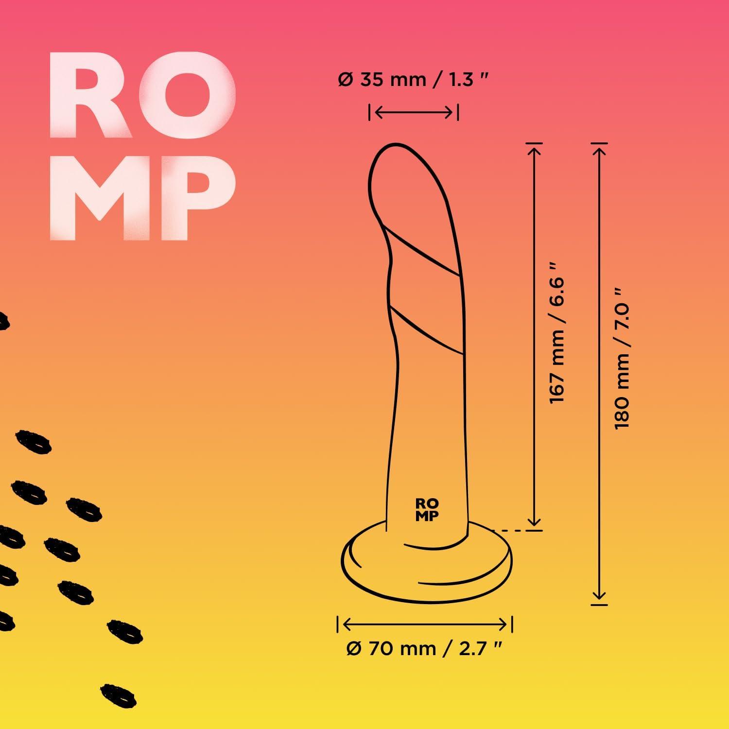 imageROMP Piccolo Strap On Dildo Pegging Kit 5 Inch Suction Cup Dildo amp Adjustable Sex Harness Wearable Adult Sex Toys for Women amp Couples G Spot amp Anal Stimulation Curved StrapOn Adult ToyDizi