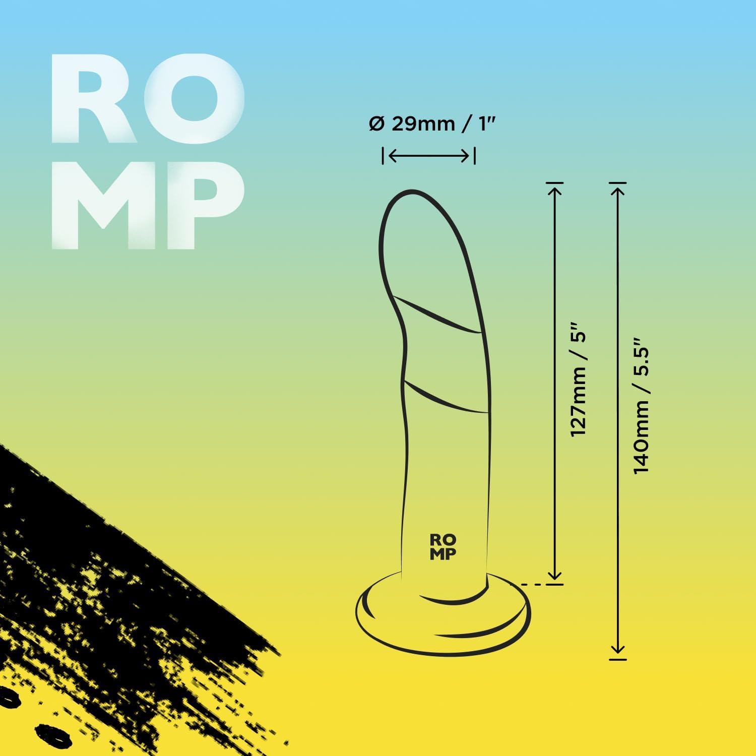 imageROMP Piccolo Strap On Dildo Pegging Kit 5 Inch Suction Cup Dildo amp Adjustable Sex Harness Wearable Adult Sex Toys for Women amp Couples G Spot amp Anal Stimulation Curved StrapOn Adult ToyPiccolo