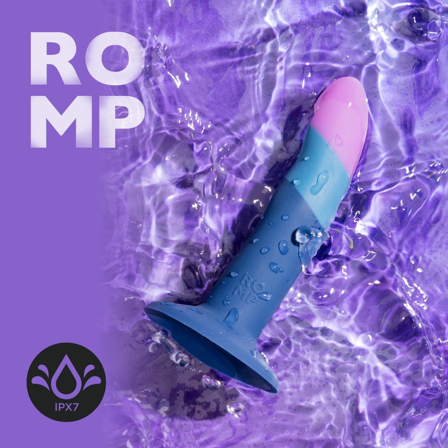 imageROMP Piccolo Strap On Dildo Pegging Kit 5 Inch Suction Cup Dildo amp Adjustable Sex Harness Wearable Adult Sex Toys for Women amp Couples G Spot amp Anal Stimulation Curved StrapOn Adult ToyPiccolo