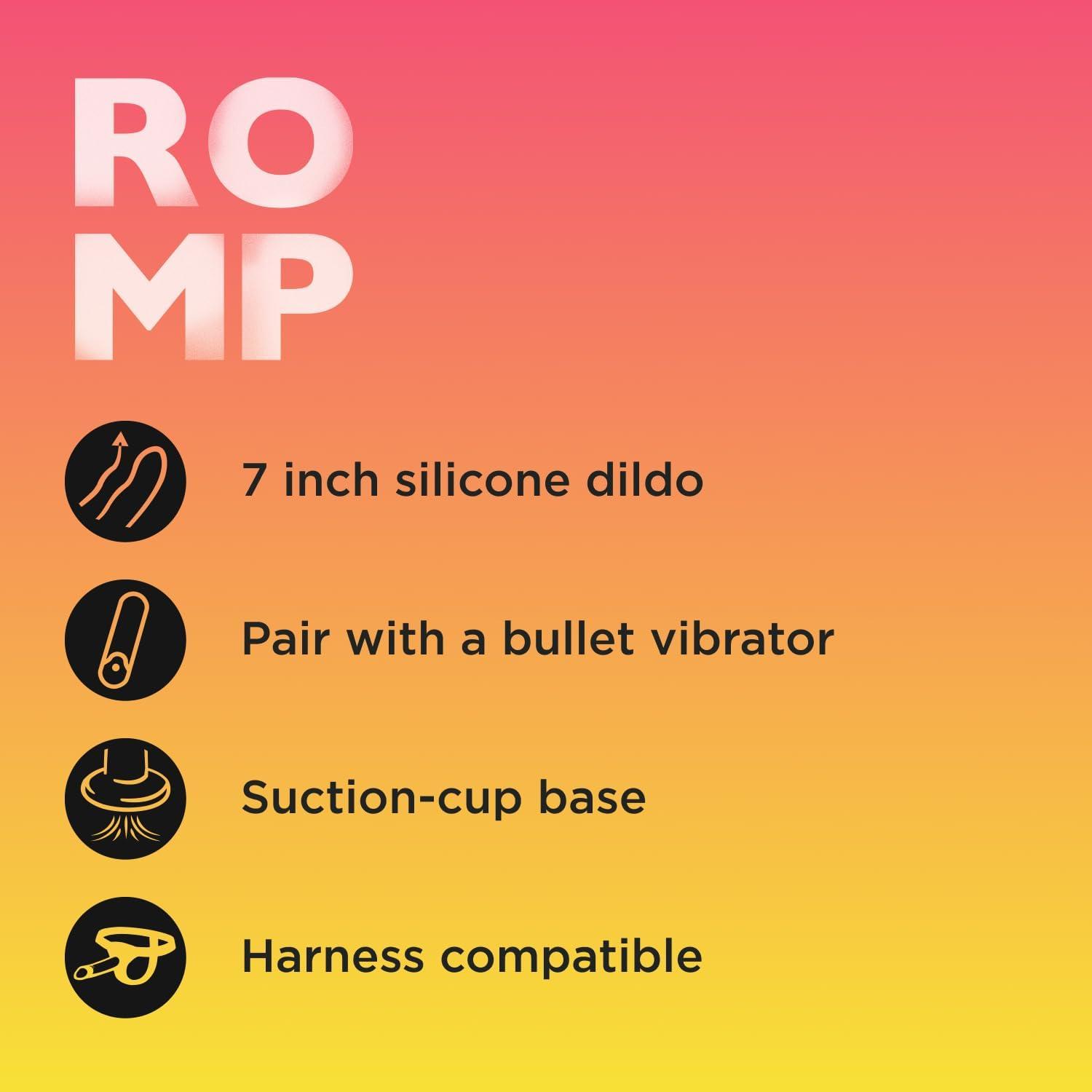 imageROMP Piccolo Strap On Dildo Pegging Kit 5 Inch Suction Cup Dildo amp Adjustable Sex Harness Wearable Adult Sex Toys for Women amp Couples G Spot amp Anal Stimulation Curved StrapOn Adult ToyDizi