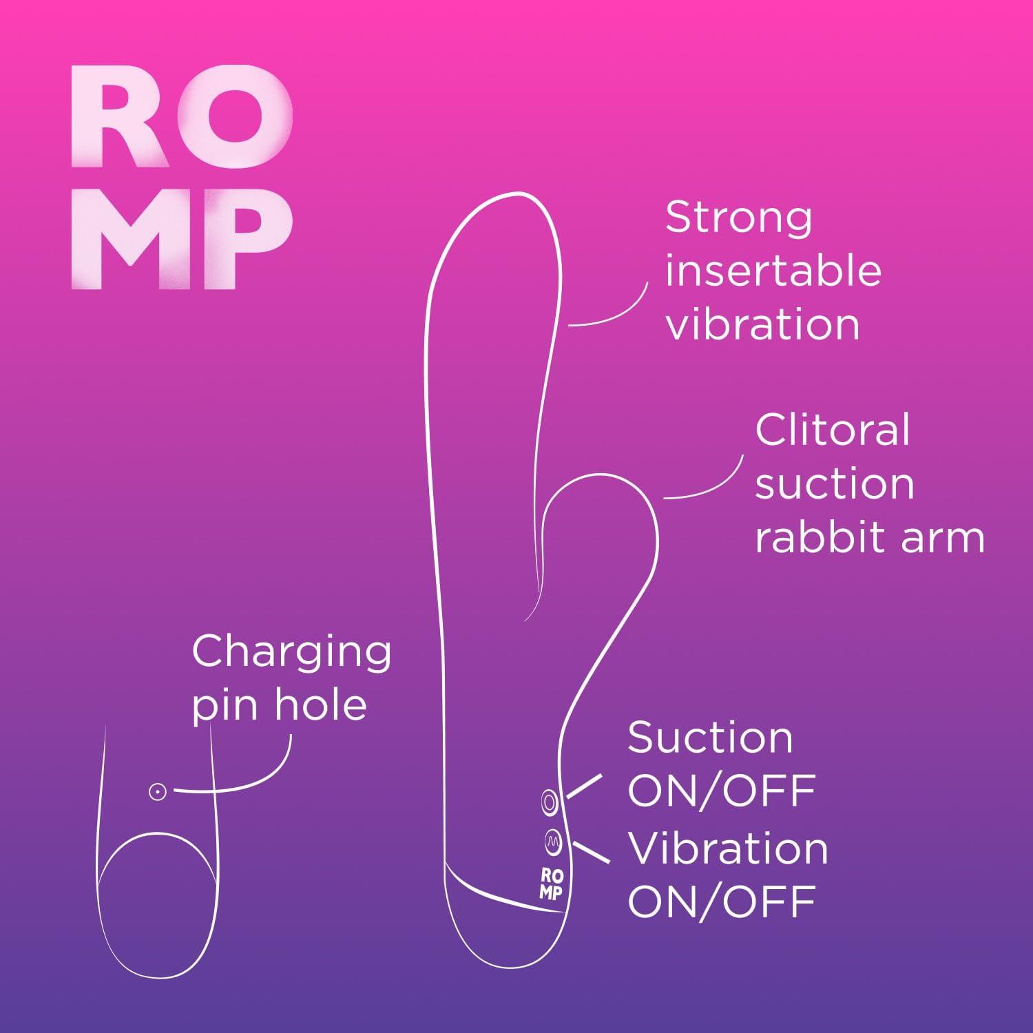 imageROMP Pulse Rabbit Vibrator amp Clit Sucker Clitoral Suction Device amp G Spot GSpot Stimulation amp Clitoris Sucker with Pleasure Air Technology Rechargeable amp Waterproof Adult Sex Toy for WomenPulse