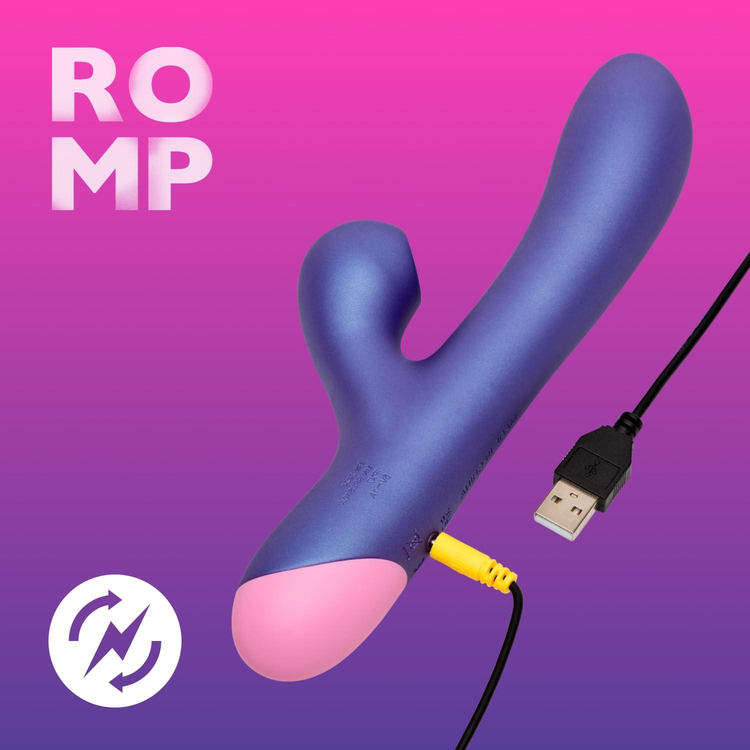 imageROMP Pulse Rabbit Vibrator amp Clit Sucker Clitoral Suction Device amp G Spot GSpot Stimulation amp Clitoris Sucker with Pleasure Air Technology Rechargeable amp Waterproof Adult Sex Toy for WomenPulse