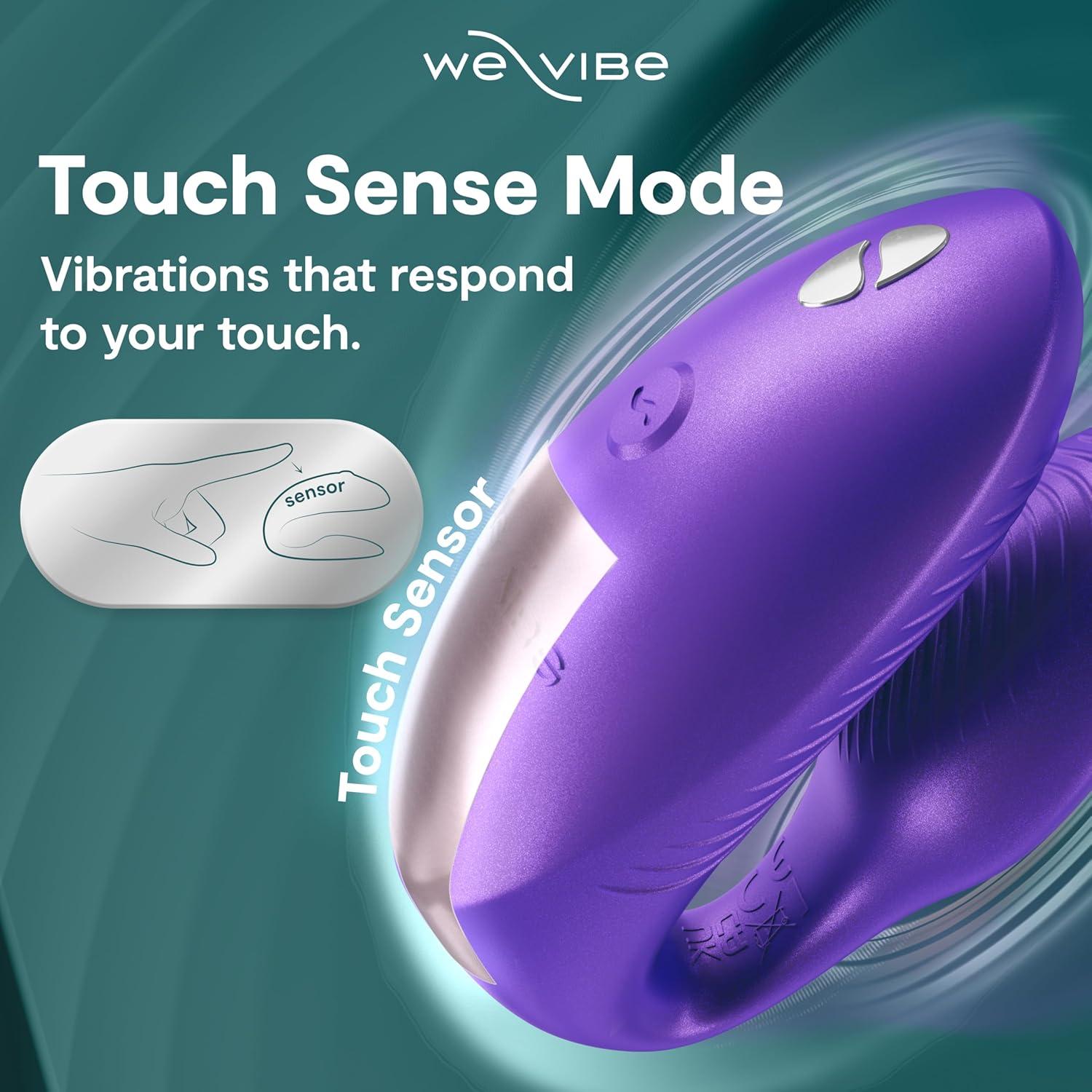 imageWeVibe Chorus Pro App Controlled Wireless Couples Vibrator Remote Controlled Adults Toy Silicone Stimulator with 10 Intensity Levels Clitoral amp GSpot Couples Sex Toy for Him amp Her PinkPurple