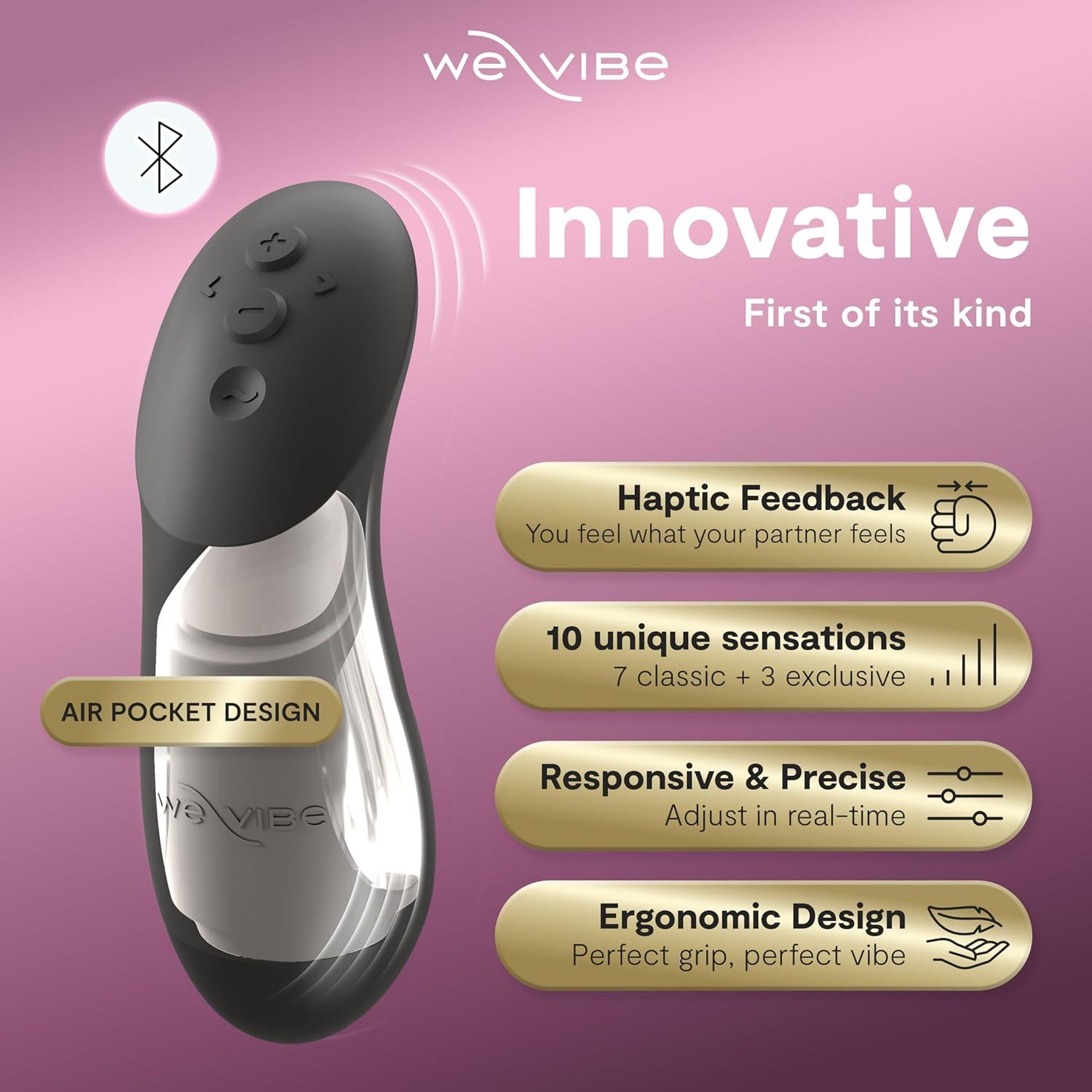 imageWeVibe Chorus Pro App Controlled Wireless Couples Vibrator Remote Controlled Adults Toy Silicone Stimulator with 10 Intensity Levels Clitoral amp GSpot Couples Sex Toy for Him amp Her PinkBlack