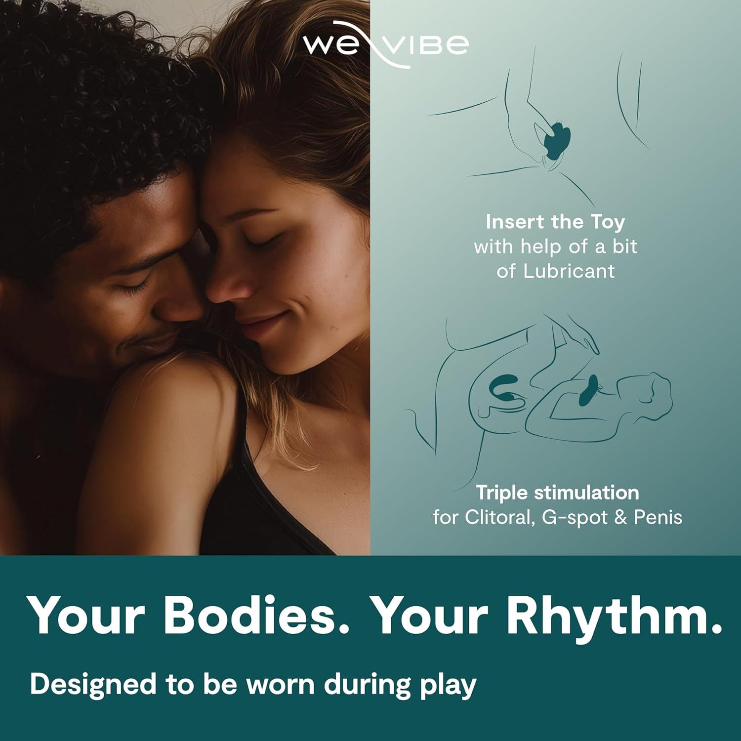 imageWeVibe Chorus Pro App Controlled Wireless Couples Vibrator Remote Controlled Adults Toy Silicone Stimulator with 10 Intensity Levels Clitoral amp GSpot Couples Sex Toy for Him amp Her PinkPurple