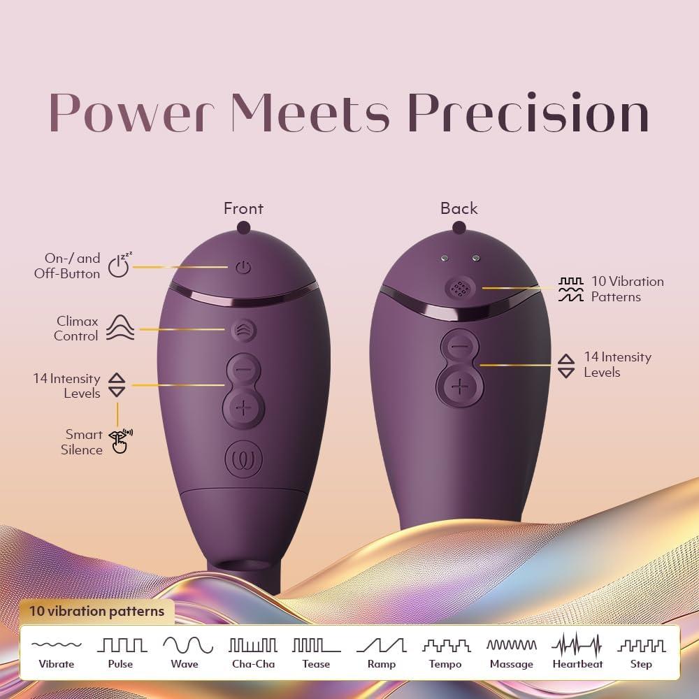 imageWomanizer Next Duo Rabbit Vibrator for Women 14 Vibration amp Sucking Modes 10 Patterns Dual Motor Dildo Adult Toy with Clit Sucker amp GSpot Vibrator Quiet Clitoral Stimulator Sex Toys PinkPurple