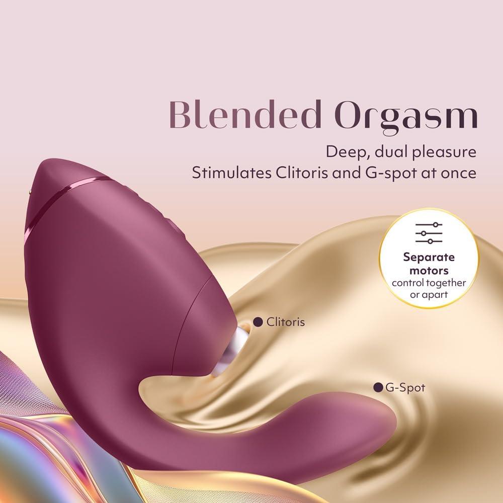 imageWomanizer Next Duo Rabbit Vibrator for Women 14 Vibration amp Sucking Modes 10 Patterns Dual Motor Dildo Adult Toy with Clit Sucker amp GSpot Vibrator Quiet Clitoral Stimulator Sex Toys PinkPink