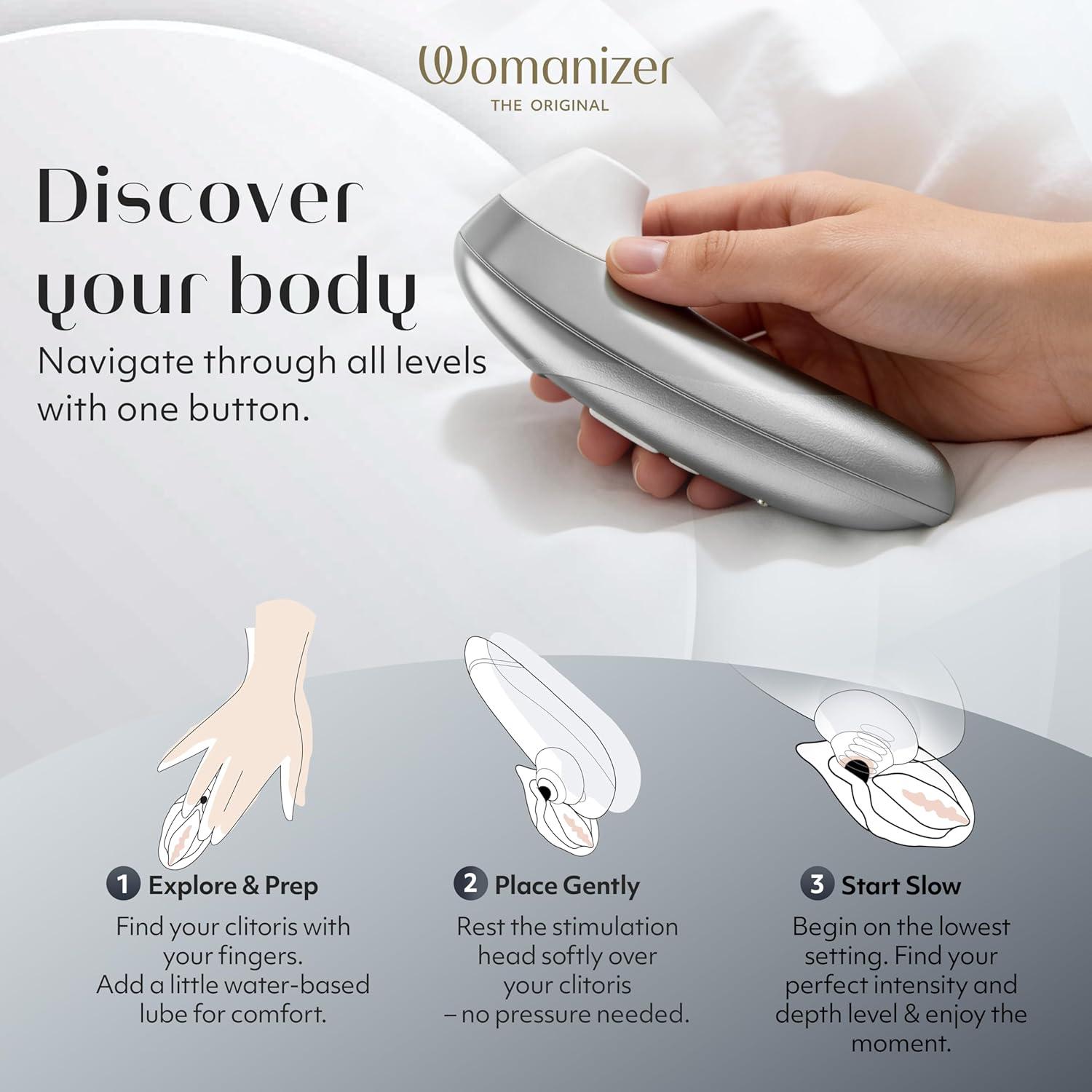 imageWomanizer Pro Clit Sucker Adult Toys Clitoris Vibrator for Women amp Couples Vibrating Sex Toy Clit Stimulator for Woman with 11 Suction Speeds Waterproof Clitoral Stimulation Massager LilacGray