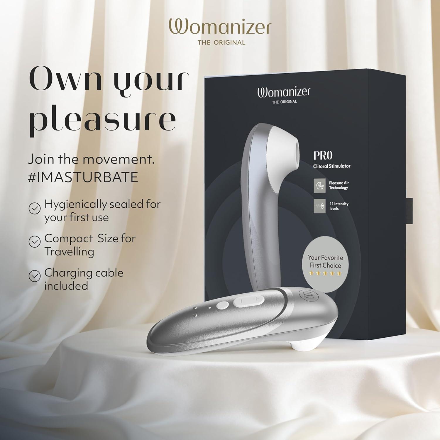 imageWomanizer Pro Clit Sucker Adult Toys Clitoris Vibrator for Women amp Couples Vibrating Sex Toy Clit Stimulator for Woman with 11 Suction Speeds Waterproof Clitoral Stimulation Massager LilacGray