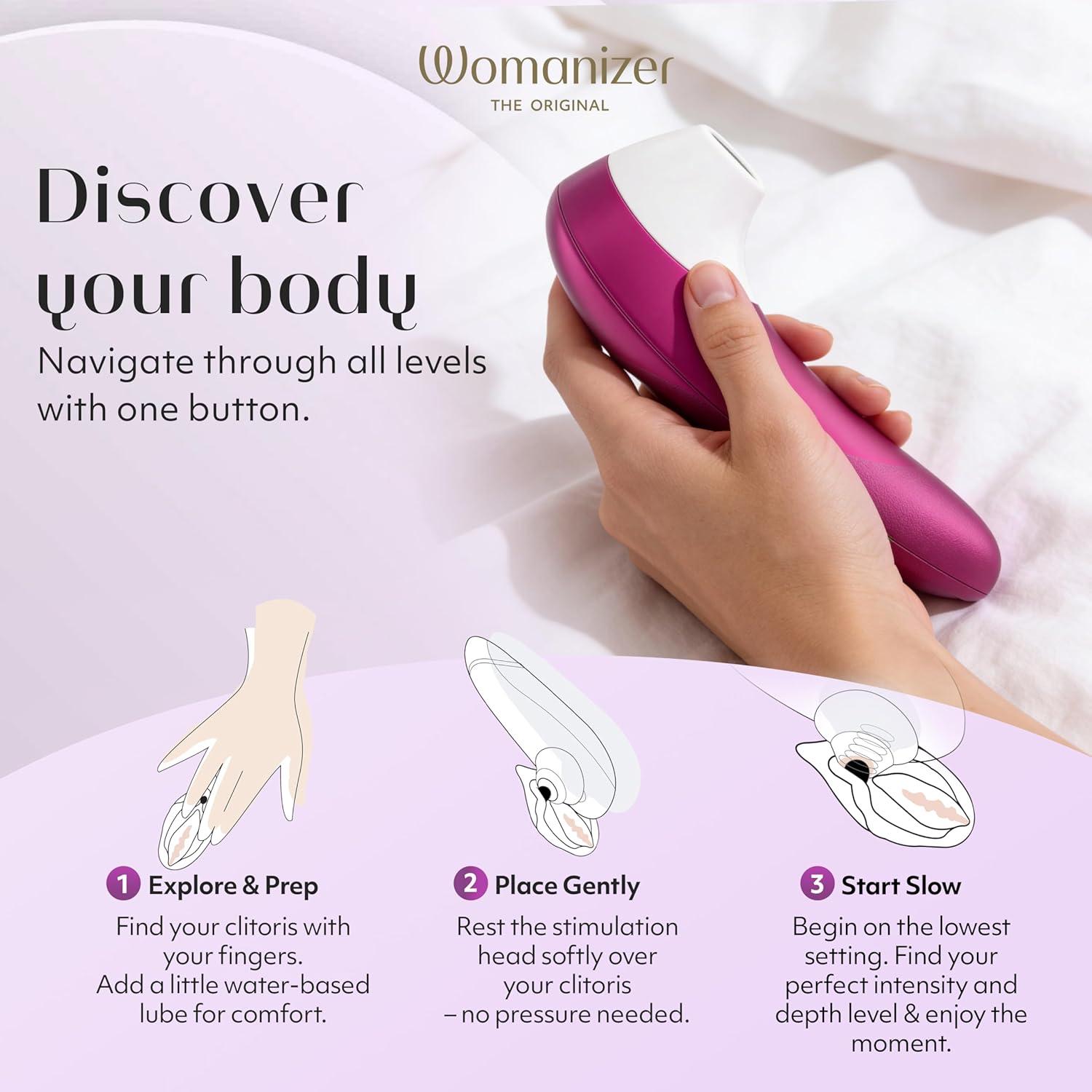 imageWomanizer Pro Clit Sucker Adult Toys Clitoris Vibrator for Women amp Couples Vibrating Sex Toy Clit Stimulator for Woman with 11 Suction Speeds Waterproof Clitoral Stimulation Massager LilacPink