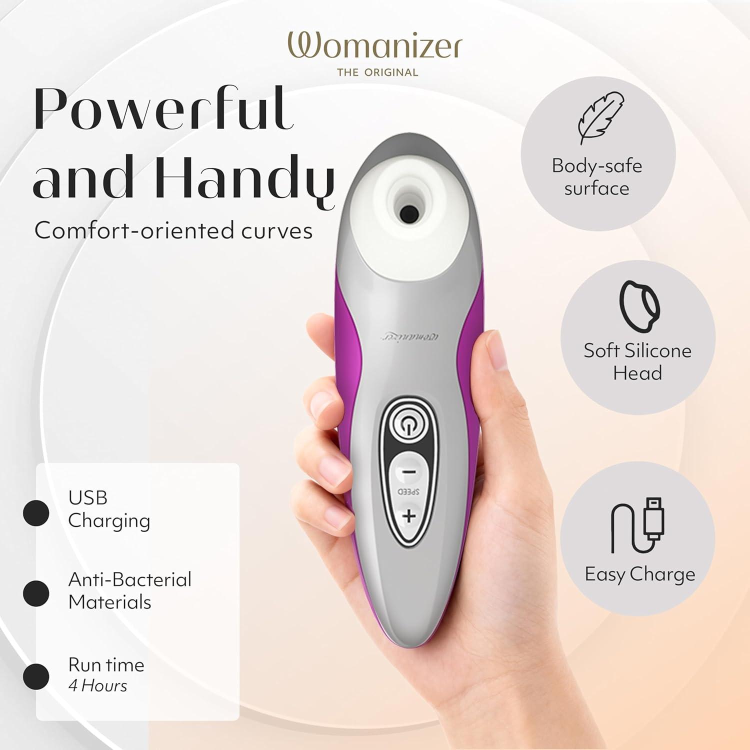 imageWomanizer Pro40 Clitoris Vibrator Sex Toy Clit Stimulator with 6 Suction Speeds Vibrating Dildo Adult Toys for Women Clit Sucker Sexual Pleasure Tools for Women Personal Massager Rose GoldMagenta