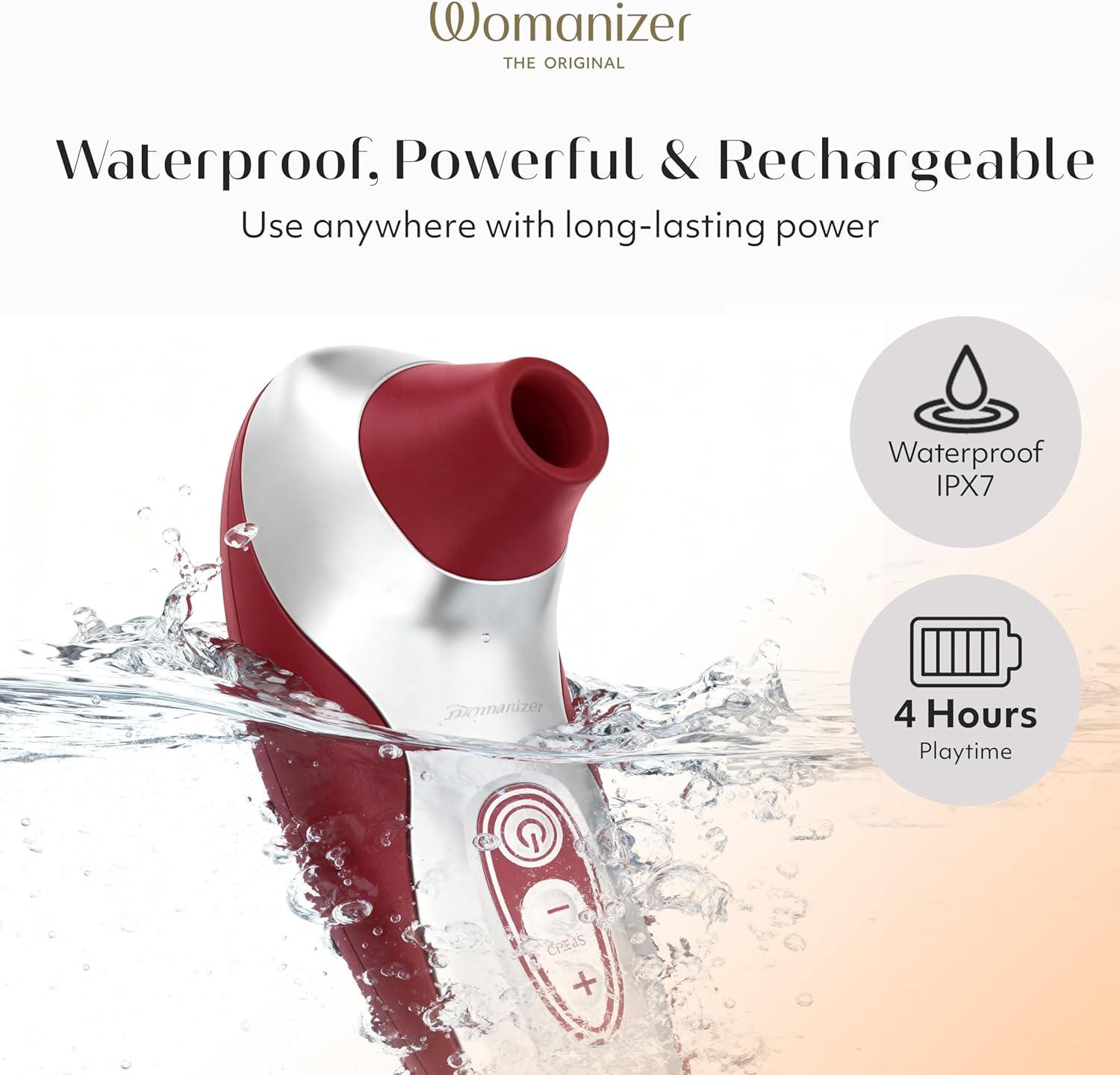 imageWomanizer Pro40 Clitoris Vibrator Sex Toy Clit Stimulator with 6 Suction Speeds Vibrating Dildo Adult Toys for Women Clit Sucker Sexual Pleasure Tools for Women Personal Massager Rose GoldRed