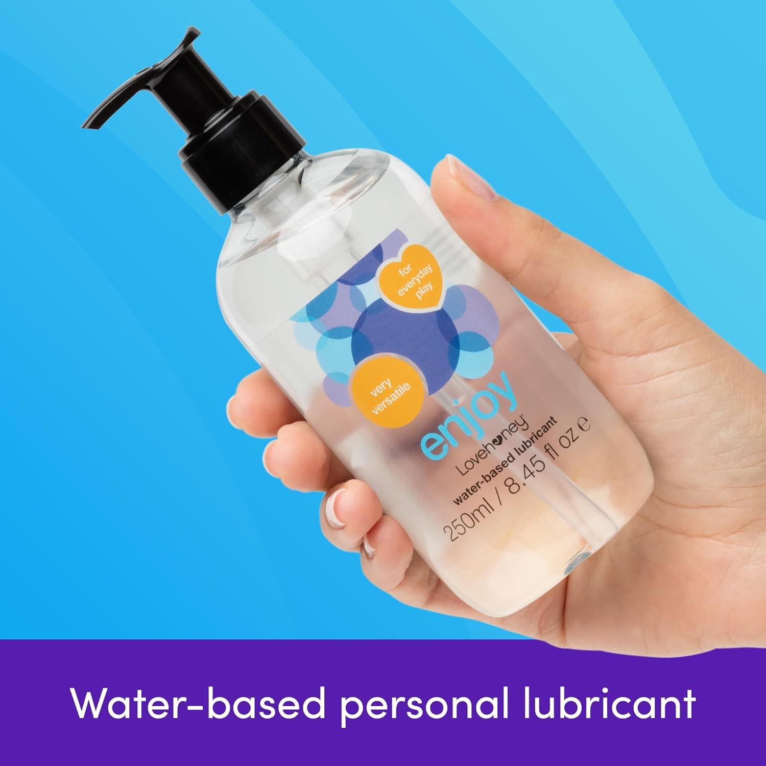 imageWomanizer Starlet Black Mini Pleasure Air Clitoris Sucker and Lovehoney Enjoy Water Based Lube 85 fl oz Couples Sex Toys Bundle