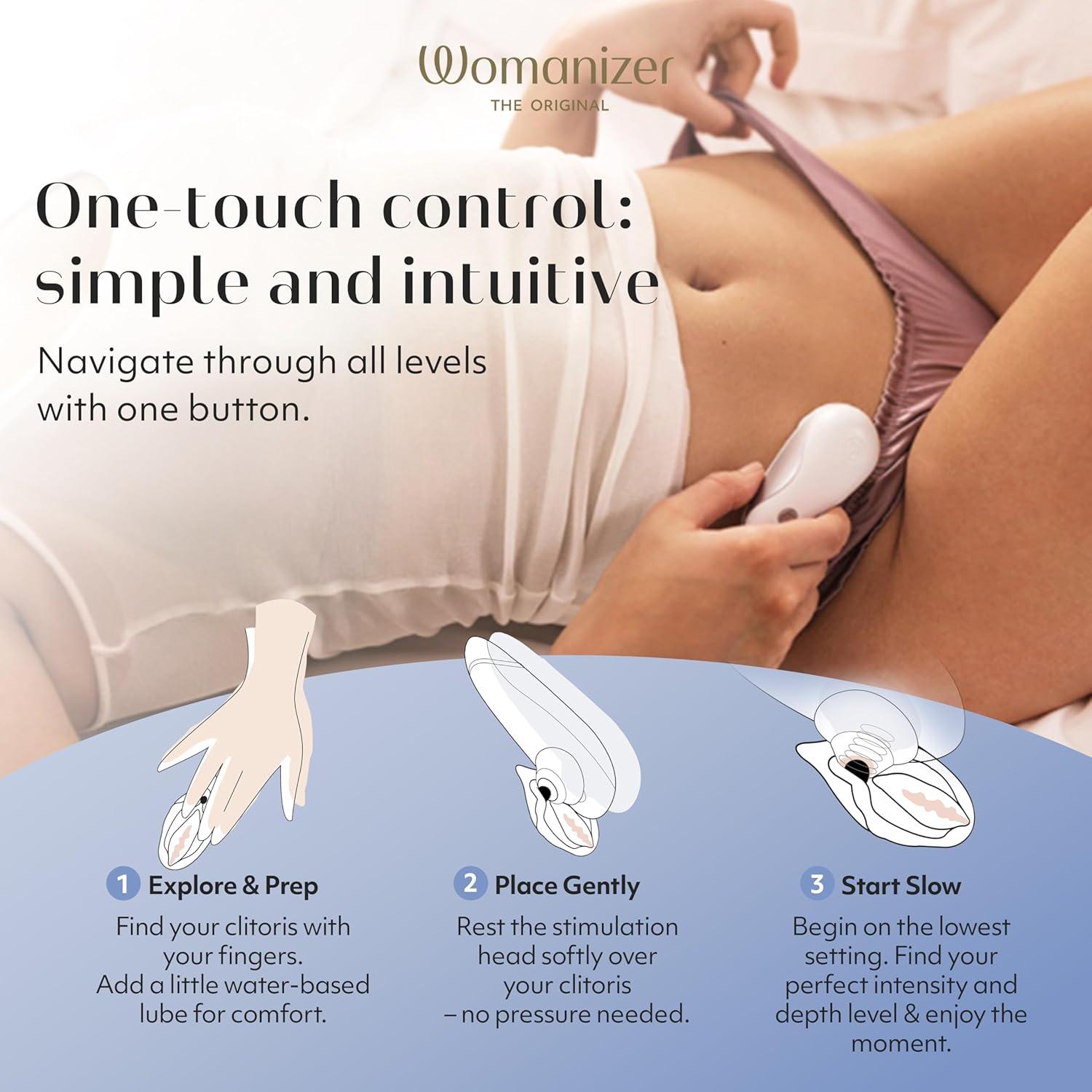 imageWomanizer Starlet Clitoris Vibrator Sex Toy Clit Stimulator with 4 Suction Speeds Vibrating Dildo Adult Toys for Women Clit Sucker Sexual Pleasure Tools for Women Personal Massager BlackWhite