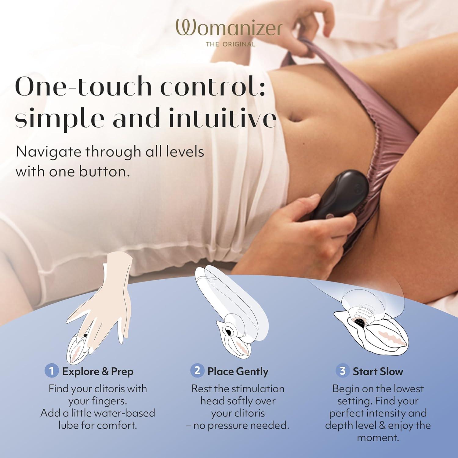 imageWomanizer Starlet Clitoris Vibrator Sex Toy Clit Stimulator with 4 Suction Speeds Vibrating Dildo Adult Toys for Women Clit Sucker Sexual Pleasure Tools for Women Personal Massager BlackBlack