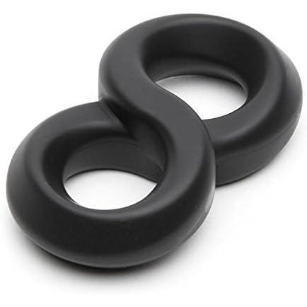 imageLovehoney Black Magic 8 Stretchy Love amp Ball Ring Hypoallergenic Silicone Easy to Use