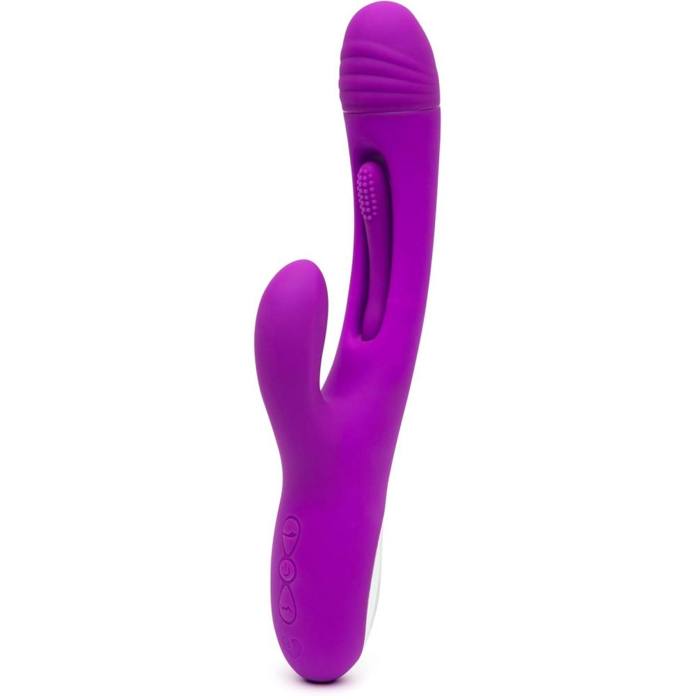 imageLovehoney Flickering Rabbit Vibrator for Women Silicone Vibrating Dildo G Spot Personal Massager 7 Powerful Vibration Modes Rechargeable Clitoral Stimulator Adult Sex Toys amp Games for Couples